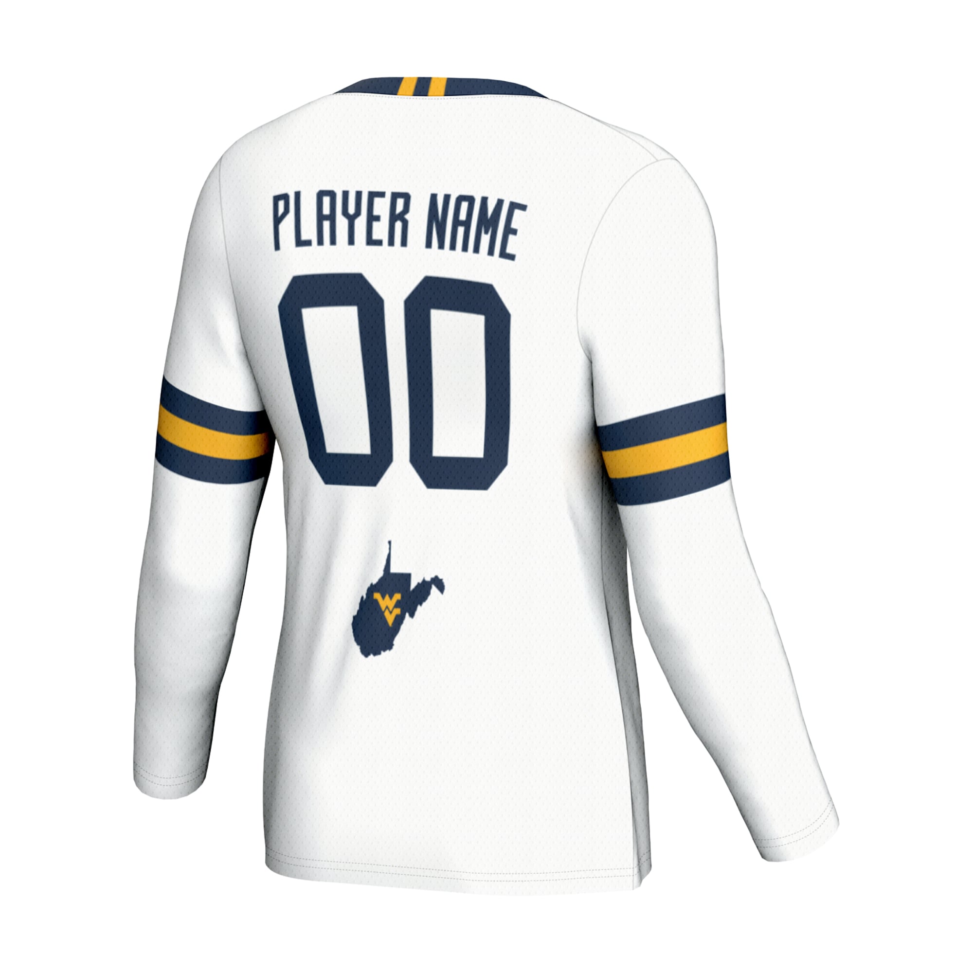 West Virginia Mountaineers Youth Lightweight Volleyball Jersey White - back view