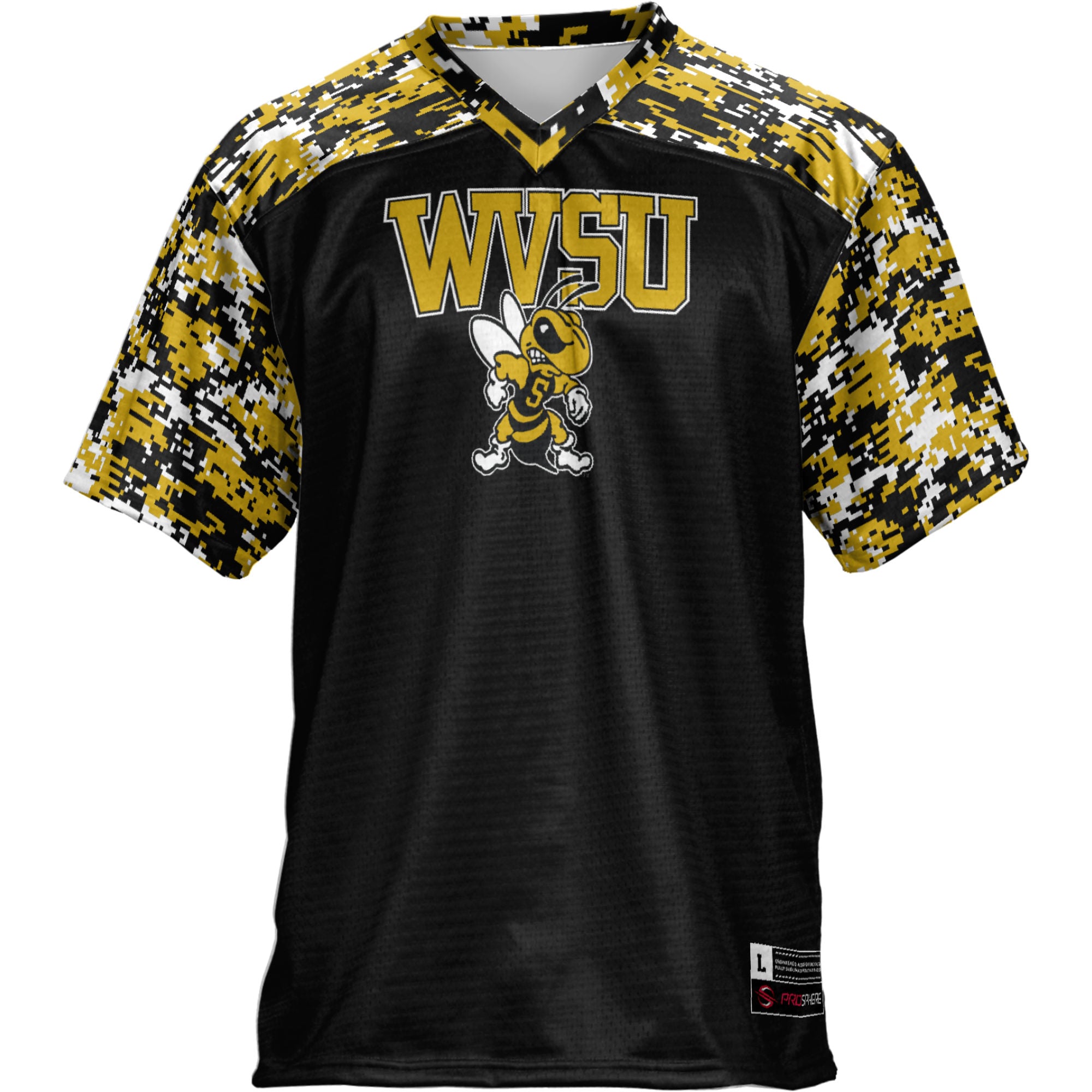 West Virginia State Yellow Jackets Football Jersey Black - front view