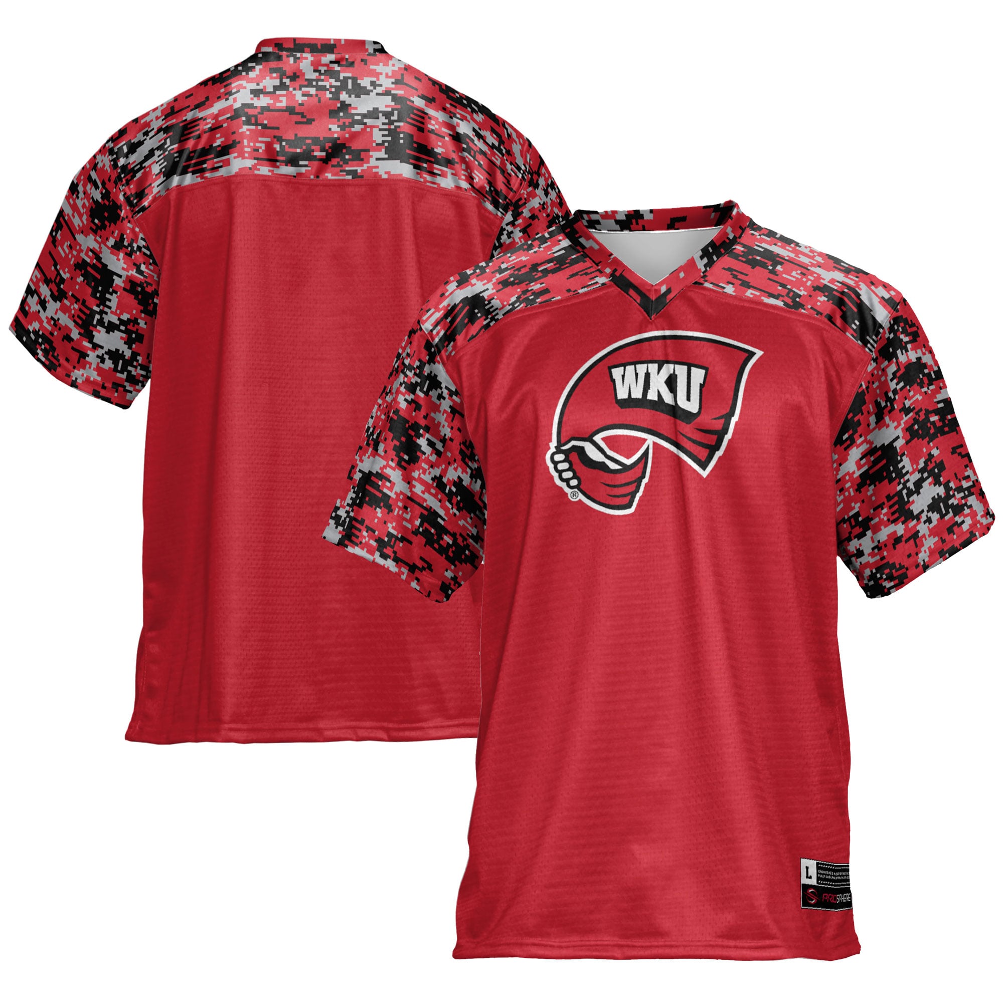 Western Kentucky Hilltoppers Football Jersey Red - front and back view