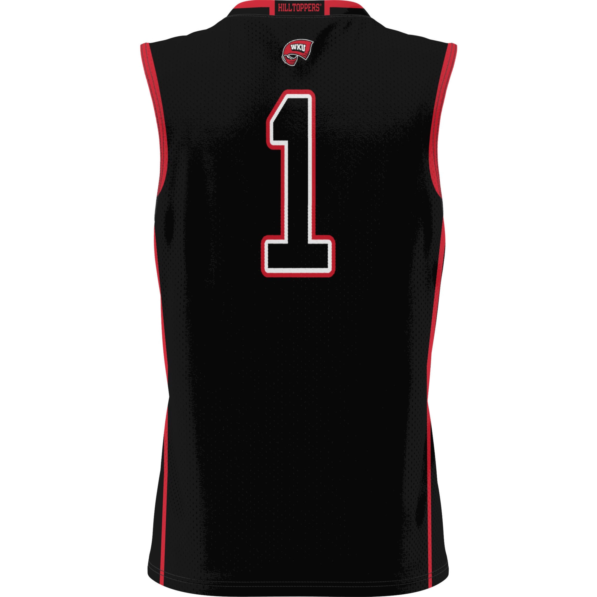 #1 Western Kentucky Hilltoppers Lightweight Basketball Jersey Black - back view