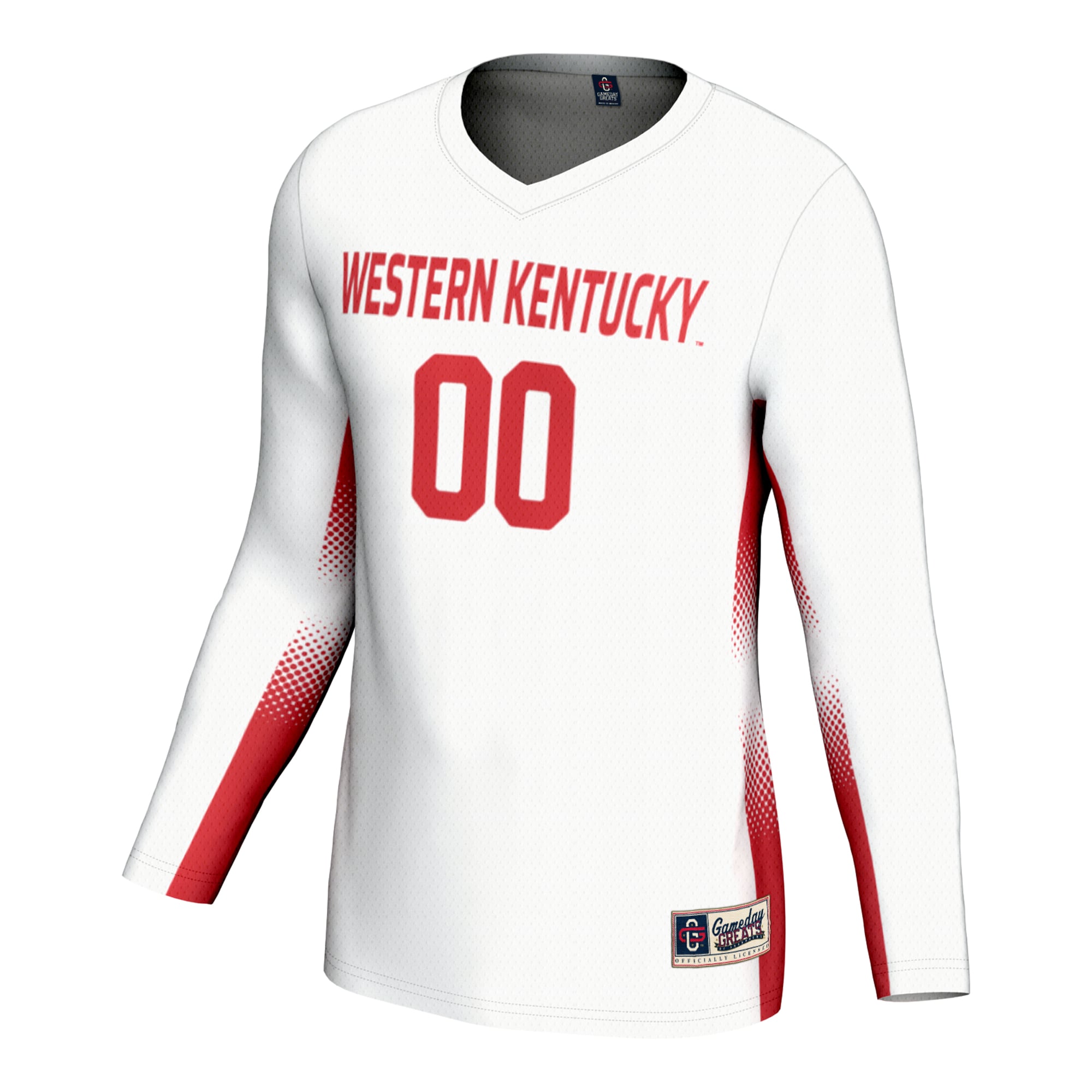 Western Kentucky Hilltoppers Unisex Lightweight Volleyball Jersey White - front view