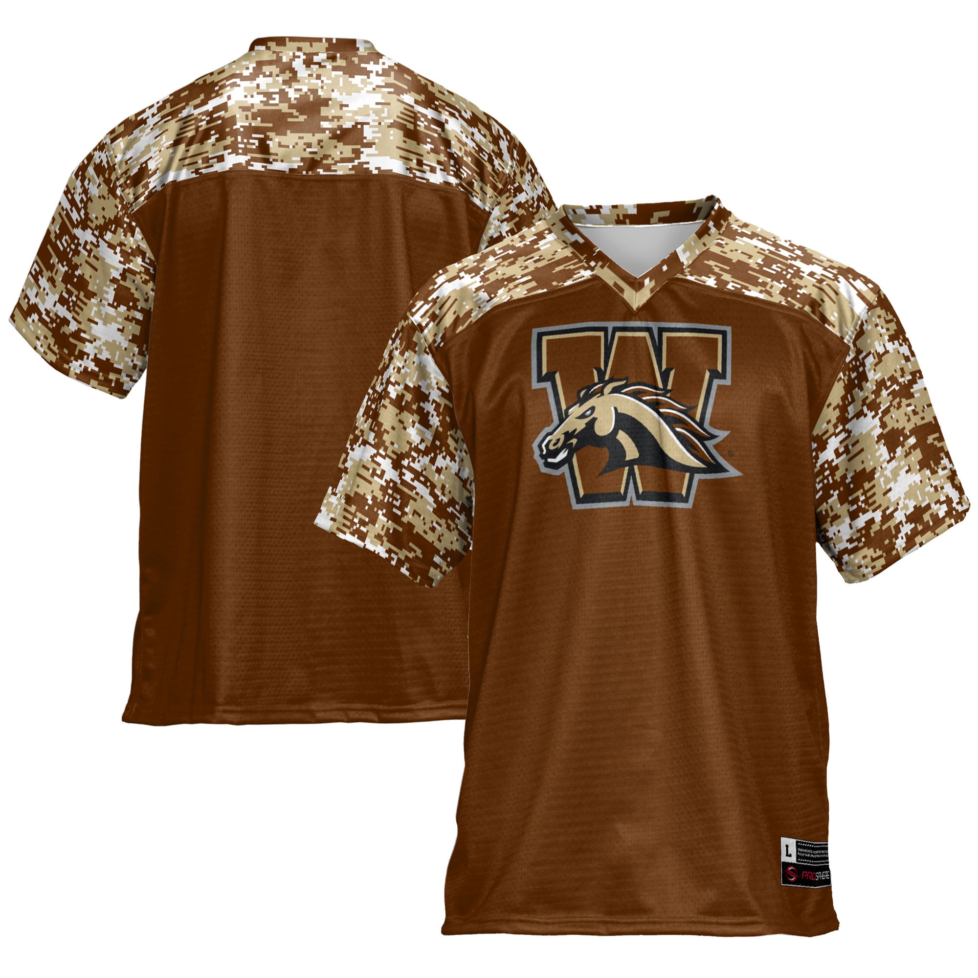 Western Michigan Broncos Football Jersey Brown - front and back view