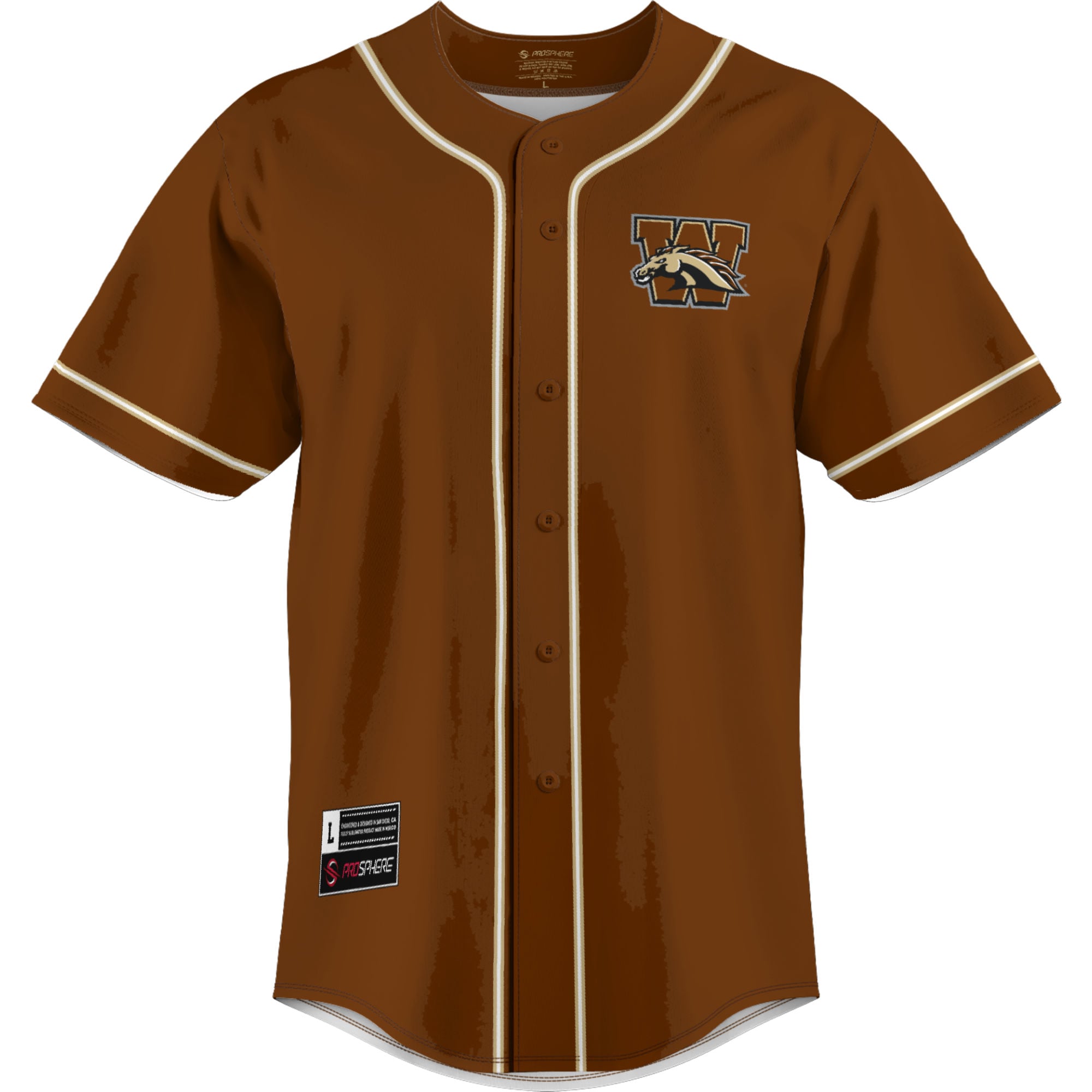 Western Michigan Broncos Lightweight Baseball Jersey Brown - front view