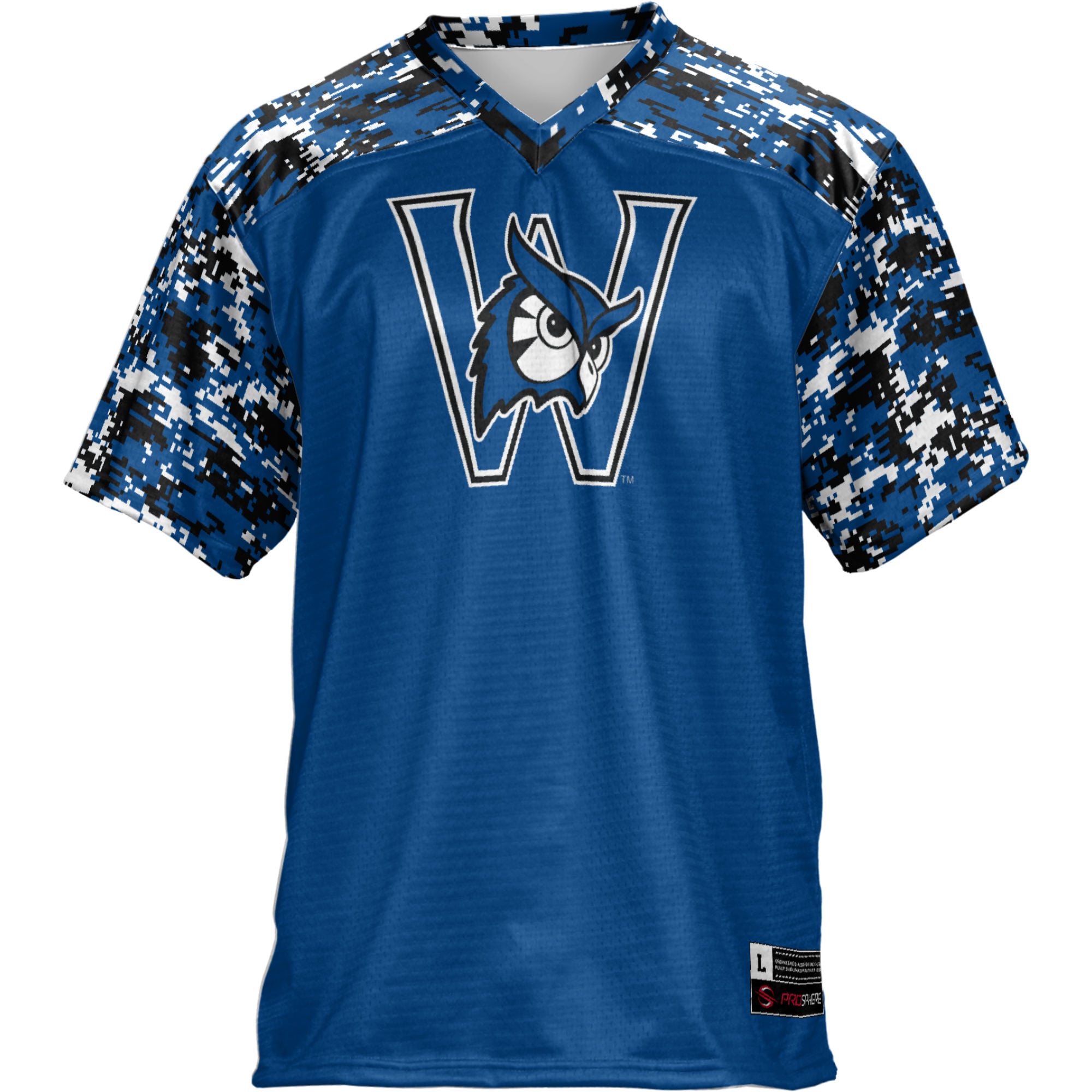 Westfield State Owls Football Jersey Blue - front view
