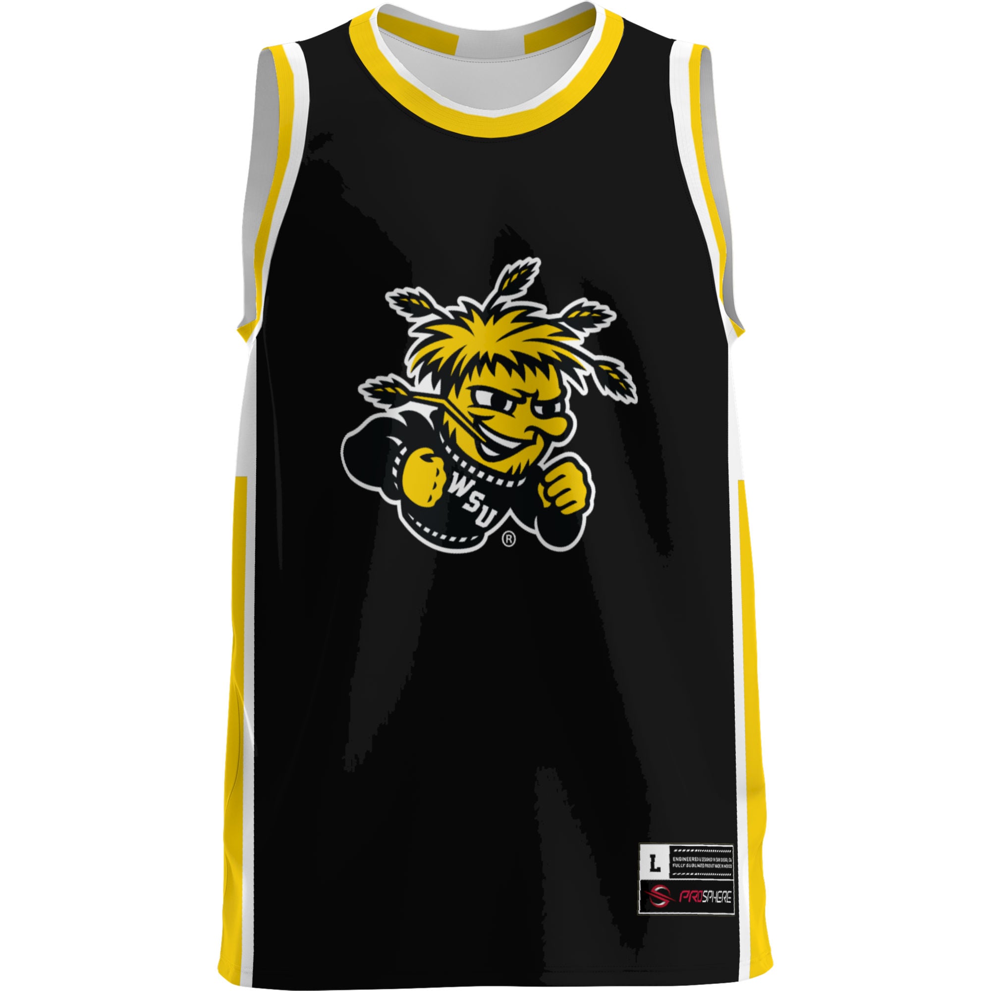 Wichita State Shockers Lightweight Basketball Jersey Black - front view