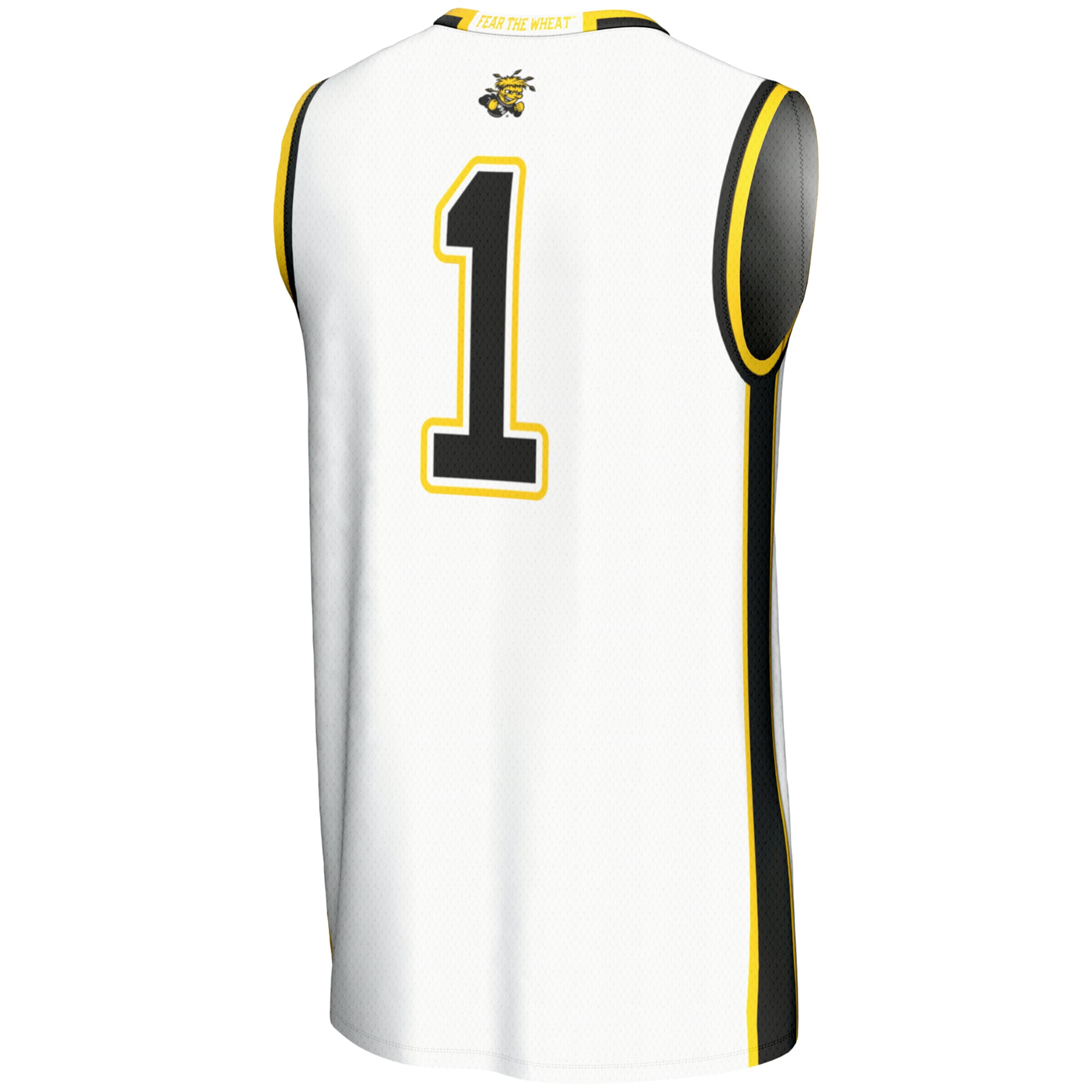 Wichita State Shockers Unisex #1 Basketball Jersey White - back view
