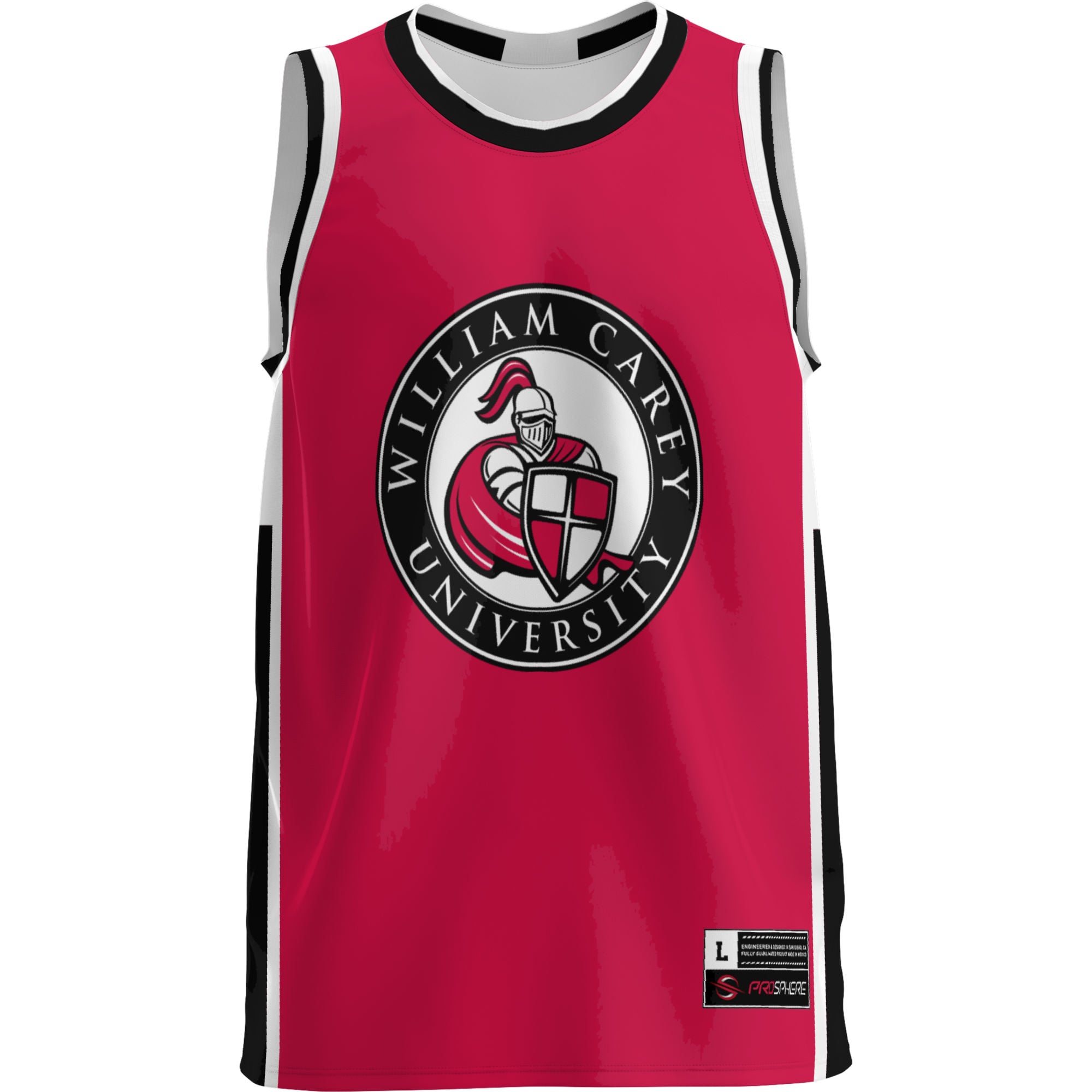 William Carey Crusaders Lightweight Basketball Jersey Red - front view