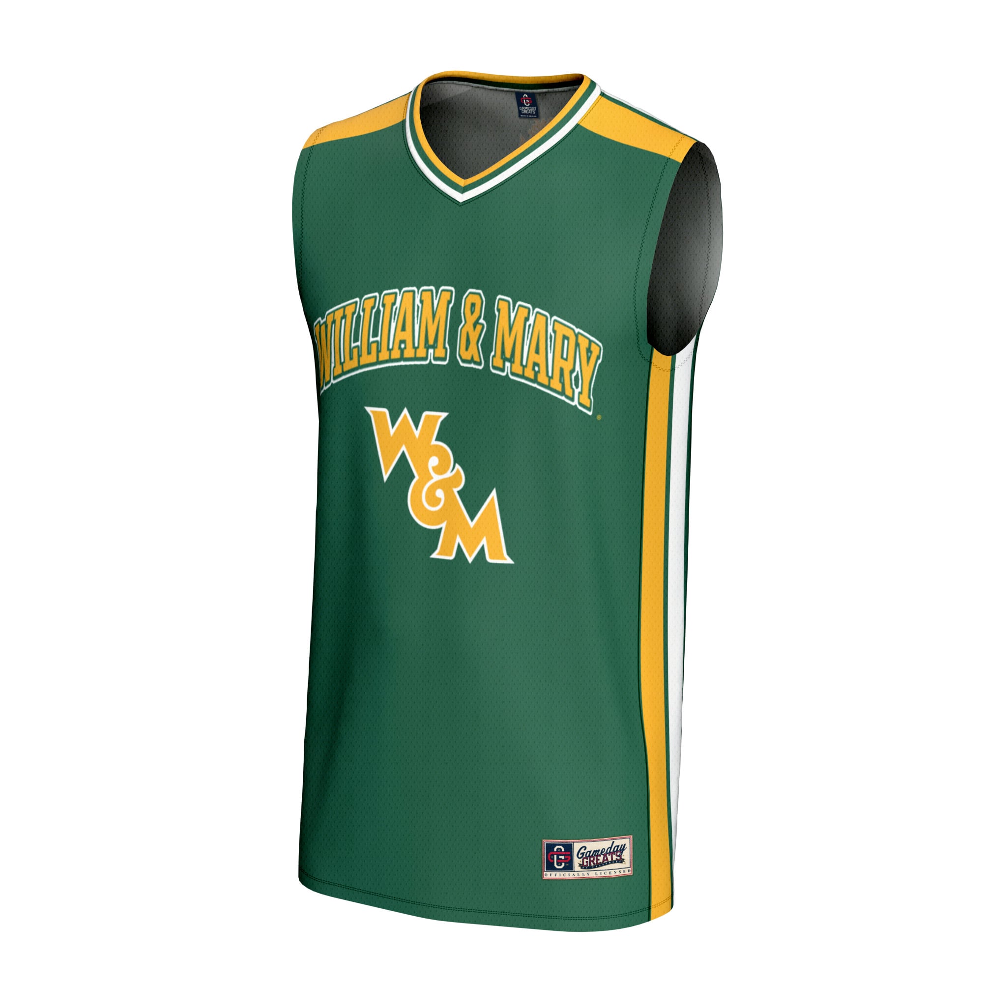 William & Mary Tribe Youth Basketball Jersey Green - front view
