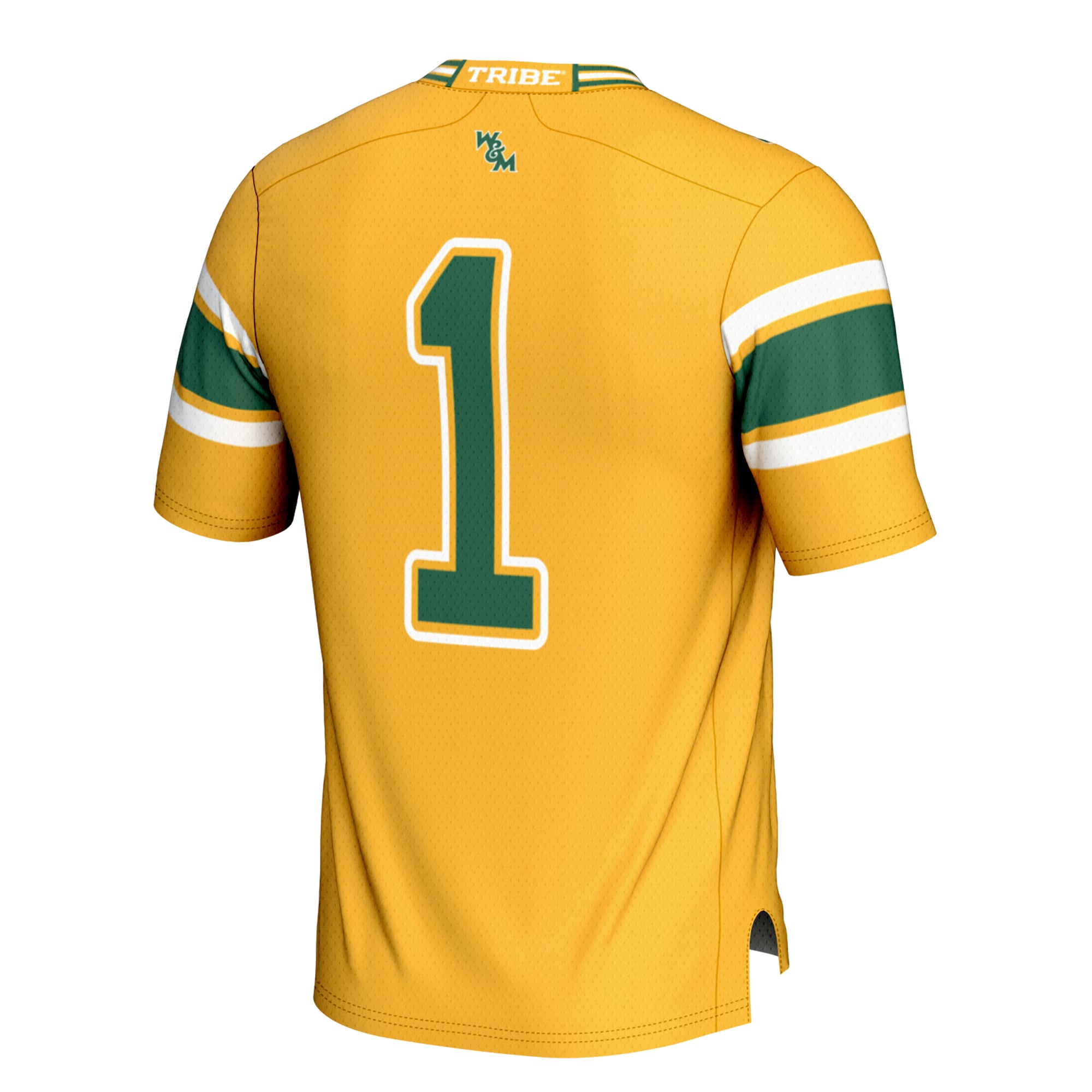 #1 William & Mary Tribe Football Jersey Gold - back view