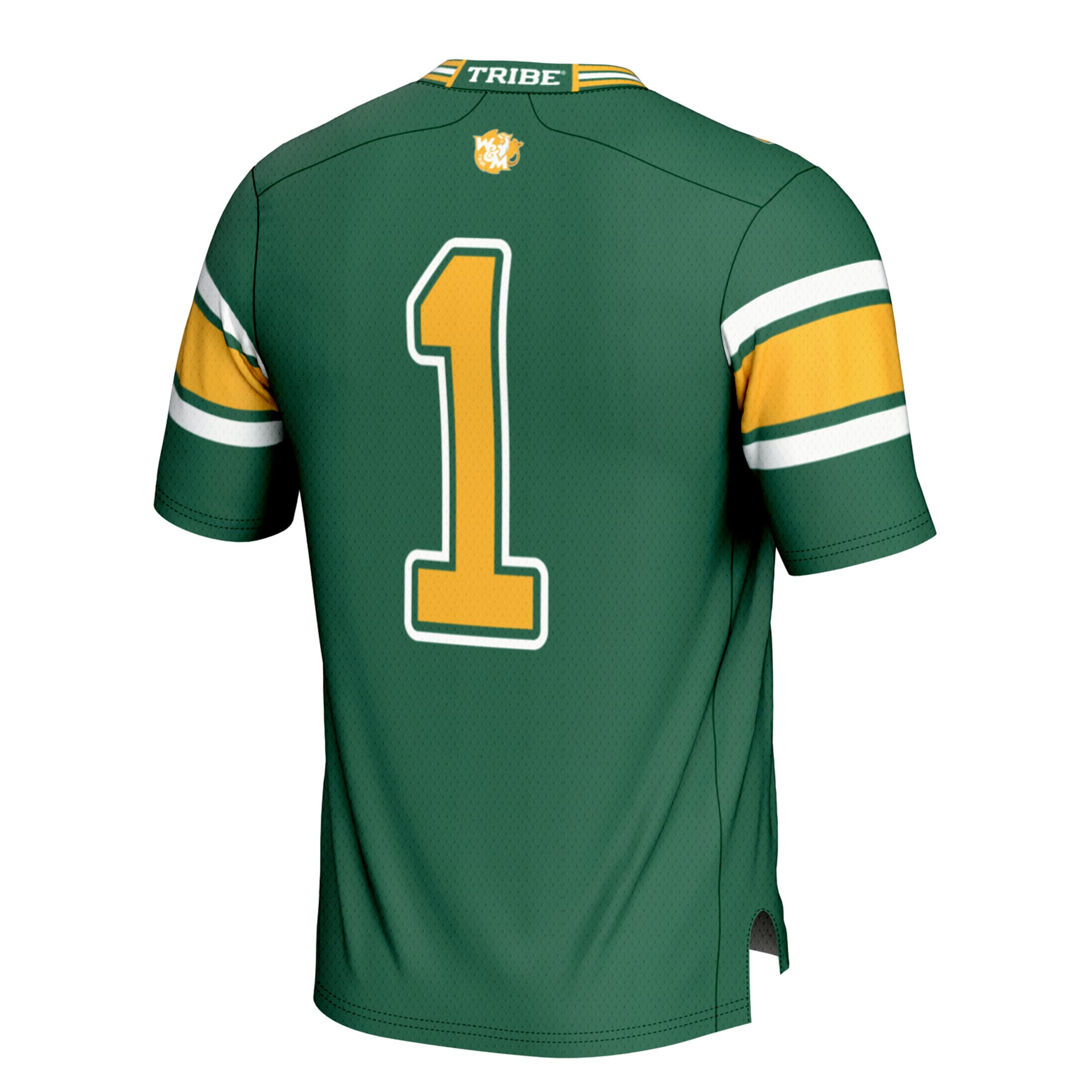 #1 William & Mary Tribe Football Jersey Green - back view