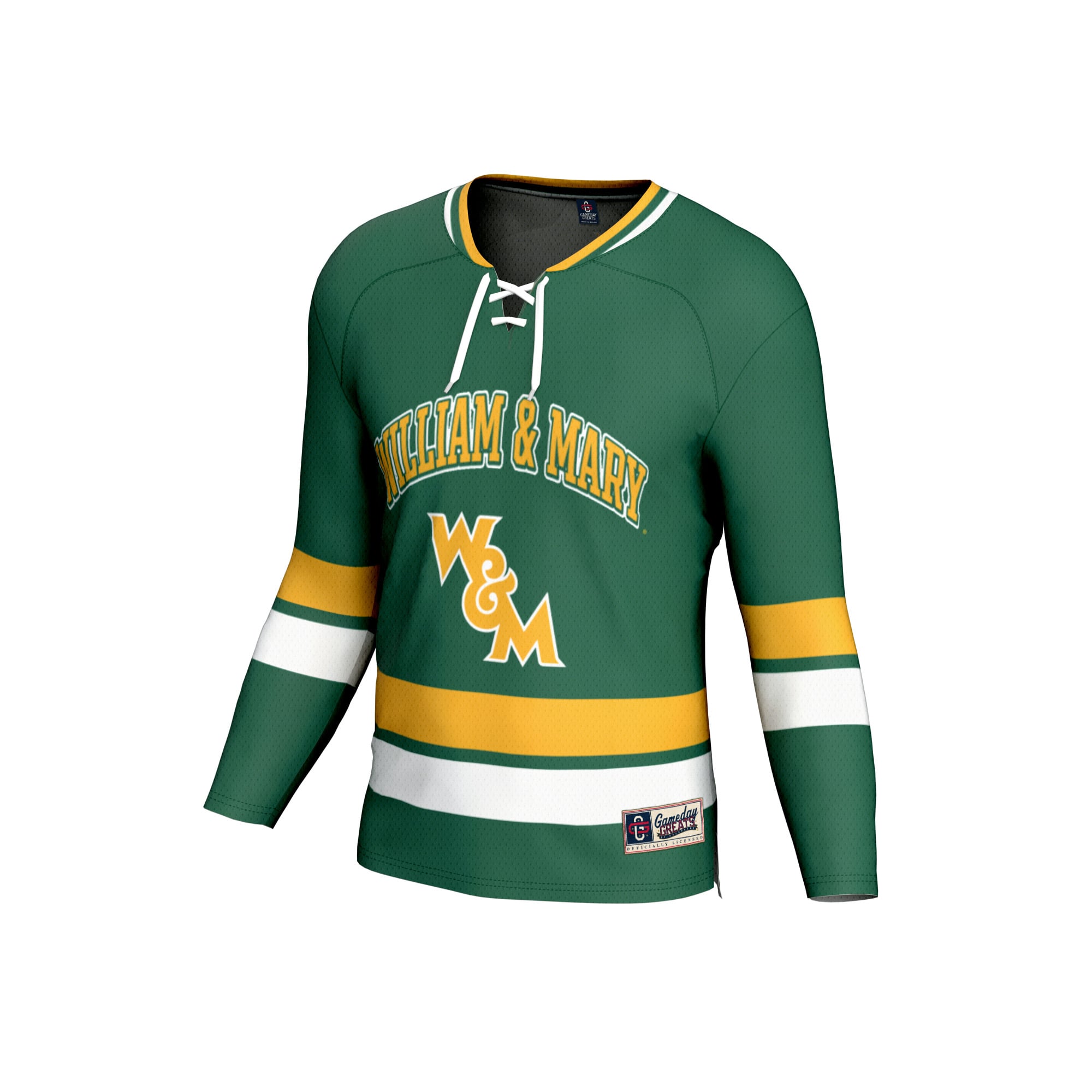 William & Mary Tribe Hockey Jersey Green - front view