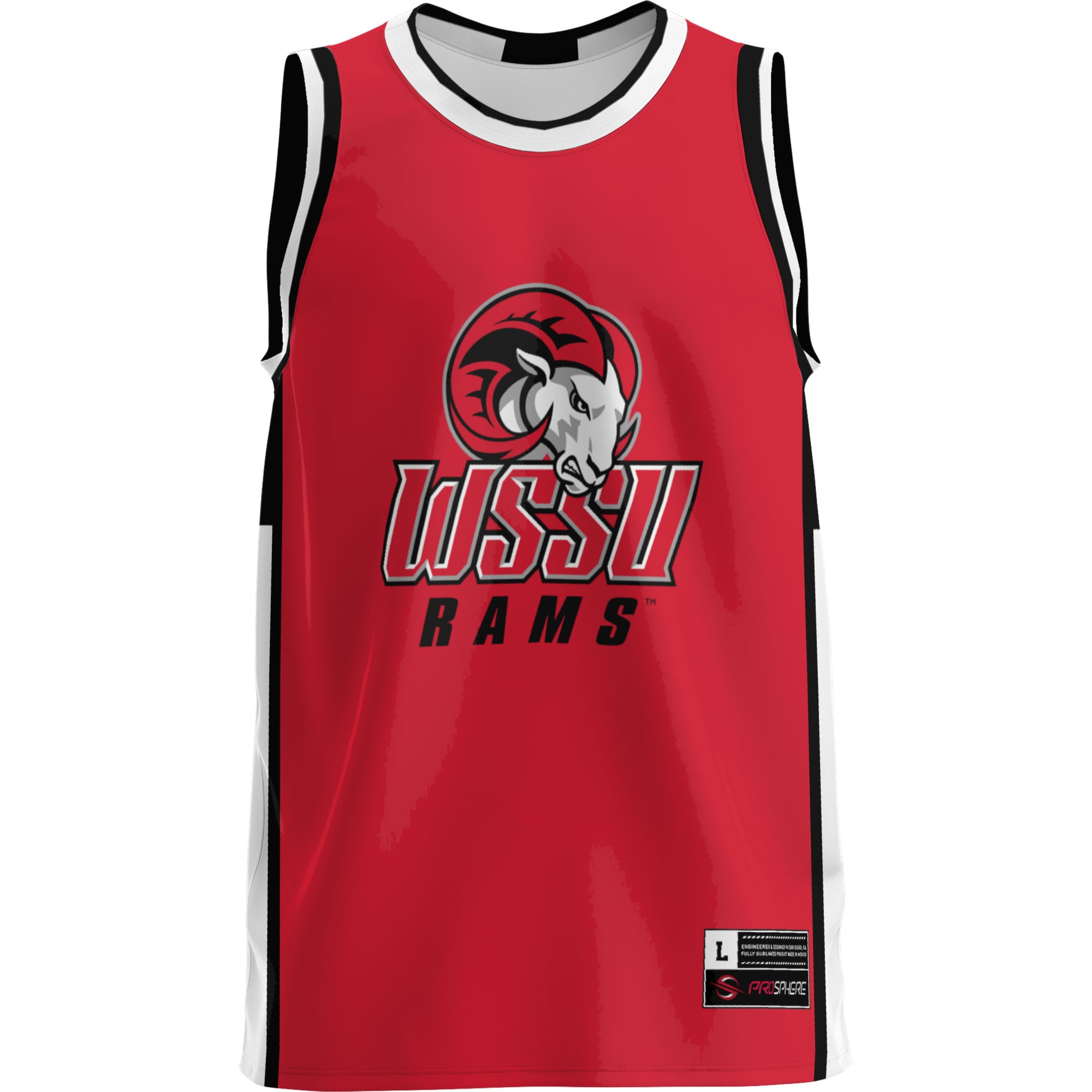Winston-Salem State Rams Lightweight Basketball Jersey Red - front view
