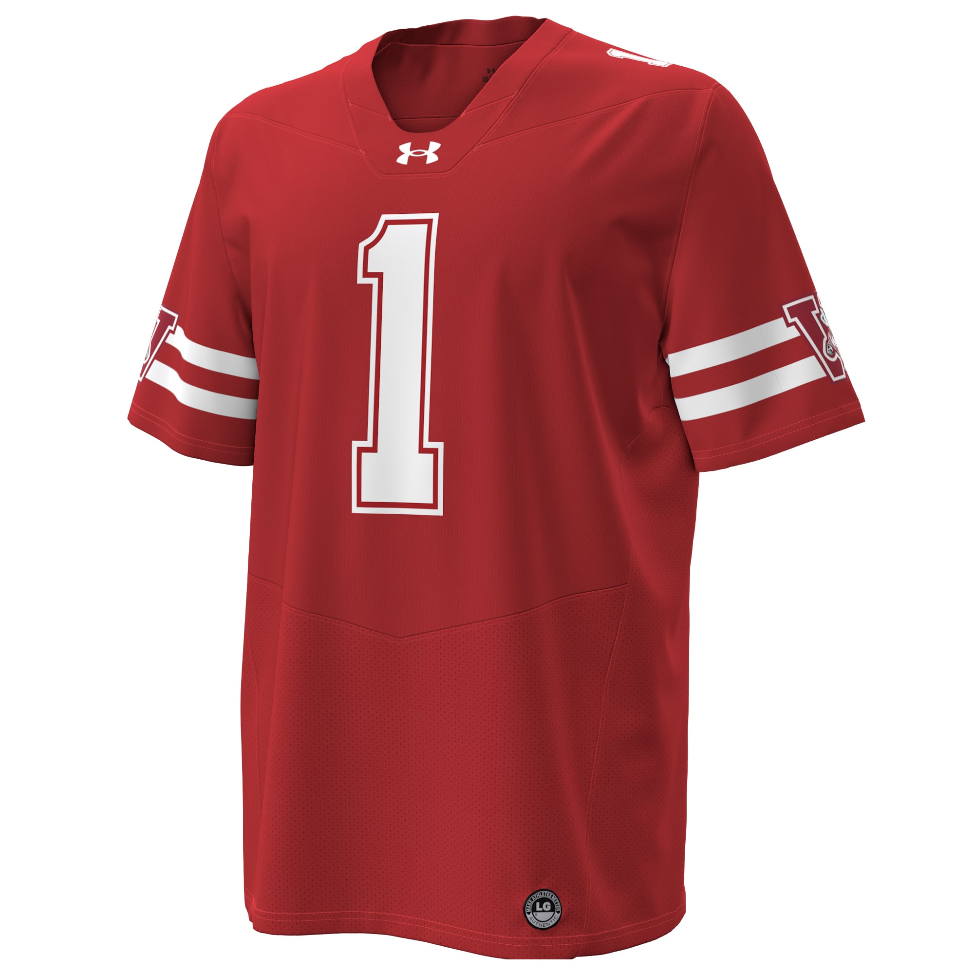 #1 Wisconsin Badgers 1980 Throwback Home Jersey Red - front view