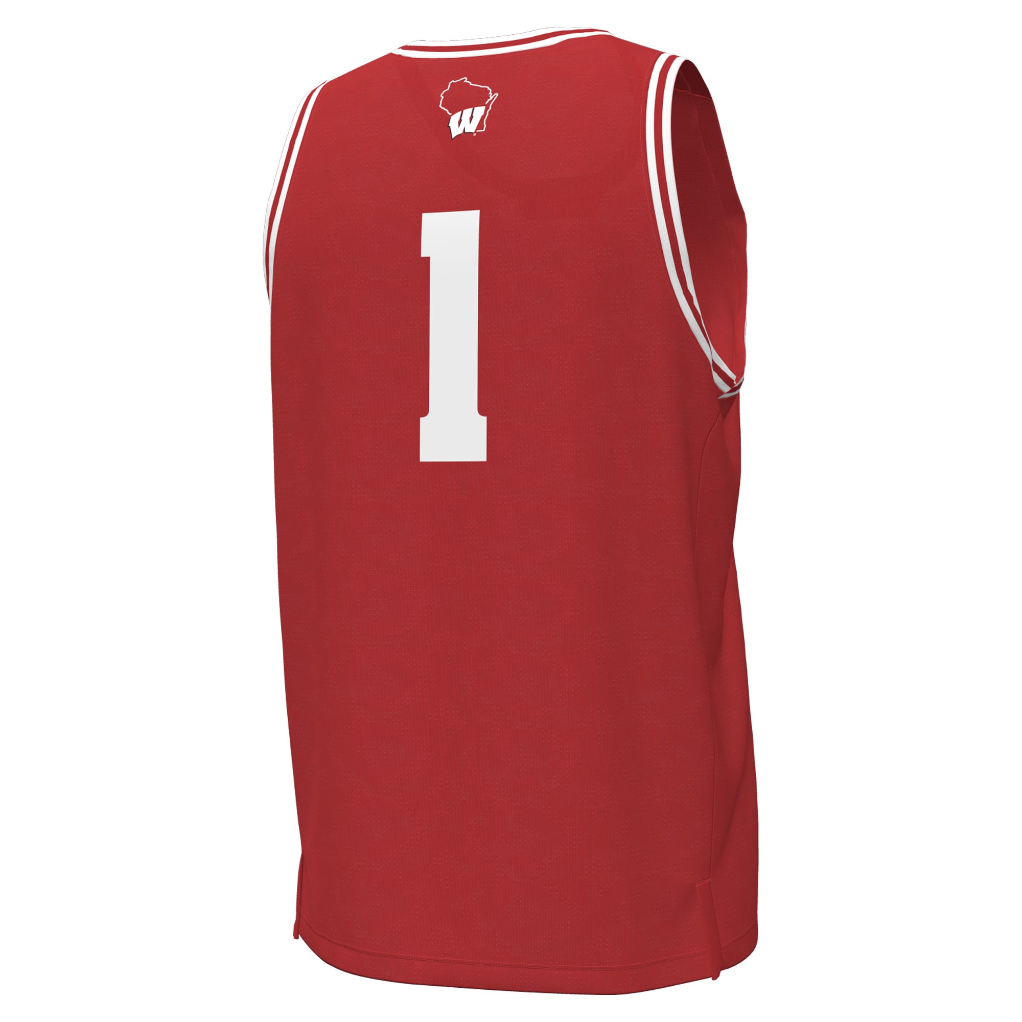 #1 Wisconsin Badgers Basketball Jersey Red - back view
