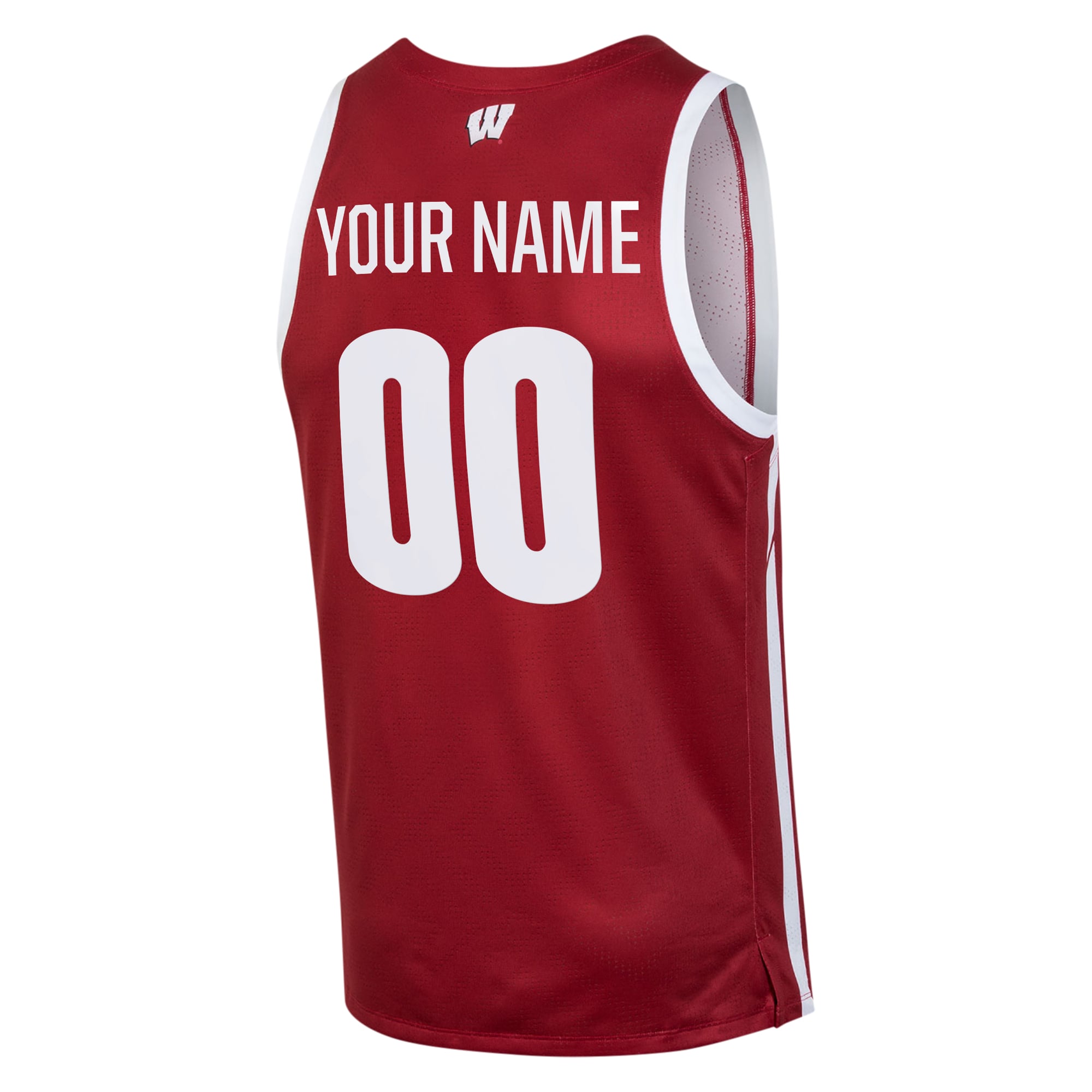 Wisconsin Badgers Custom Alternate Basketball Jersey Red - back view