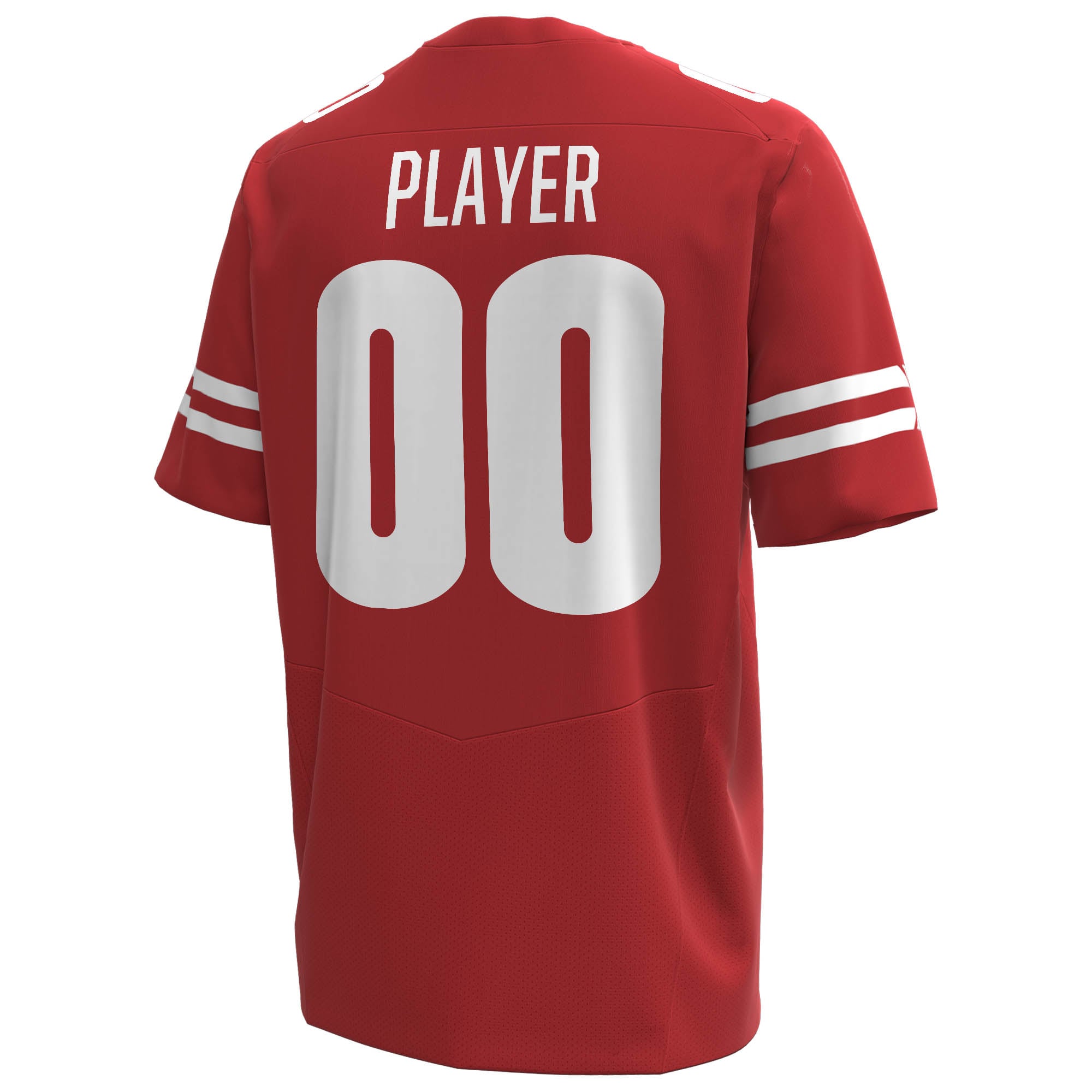 Wisconsin Badgers Football Jersey Red - back view