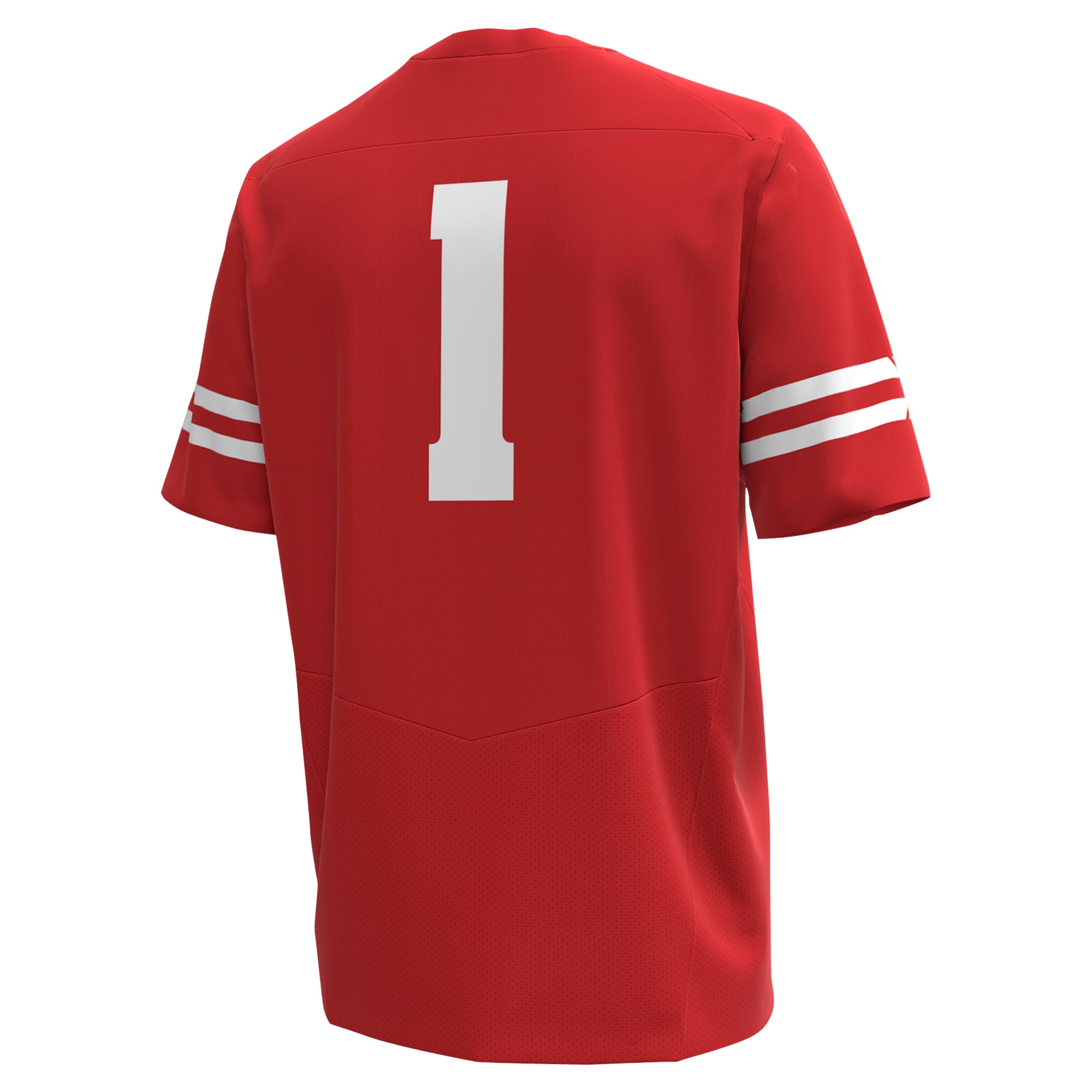 #1 Wisconsin Badgers Football Jersey Red - back view