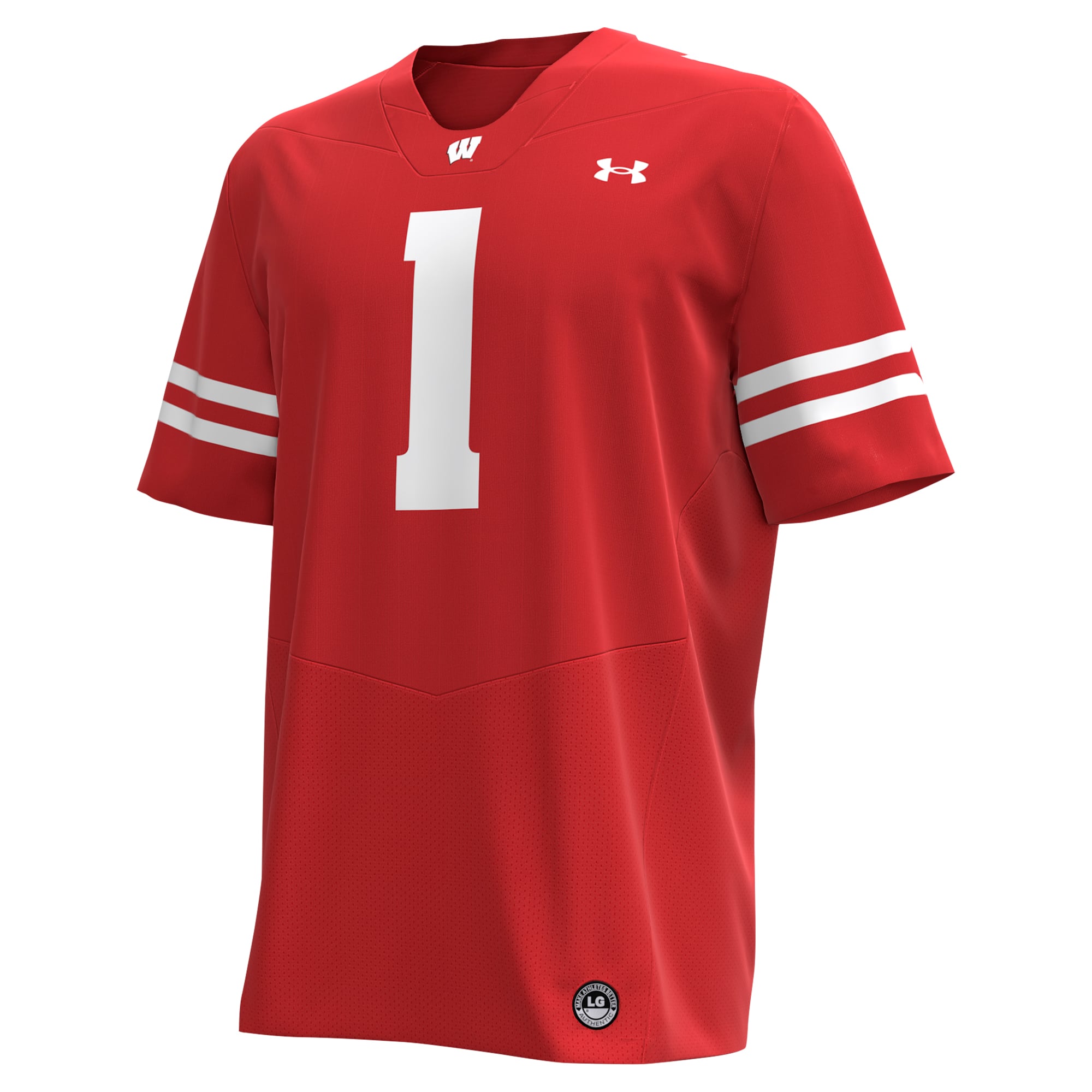 #1 Wisconsin Badgers Football Jersey Red - front view