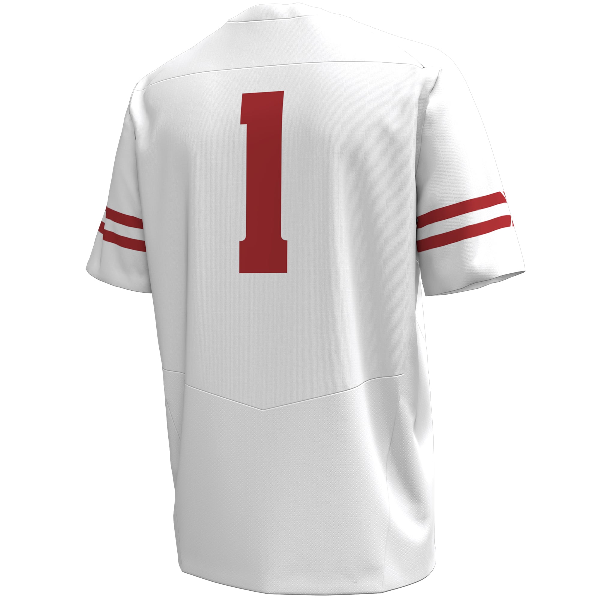 #1 Wisconsin Badgers Football Jersey White - back view