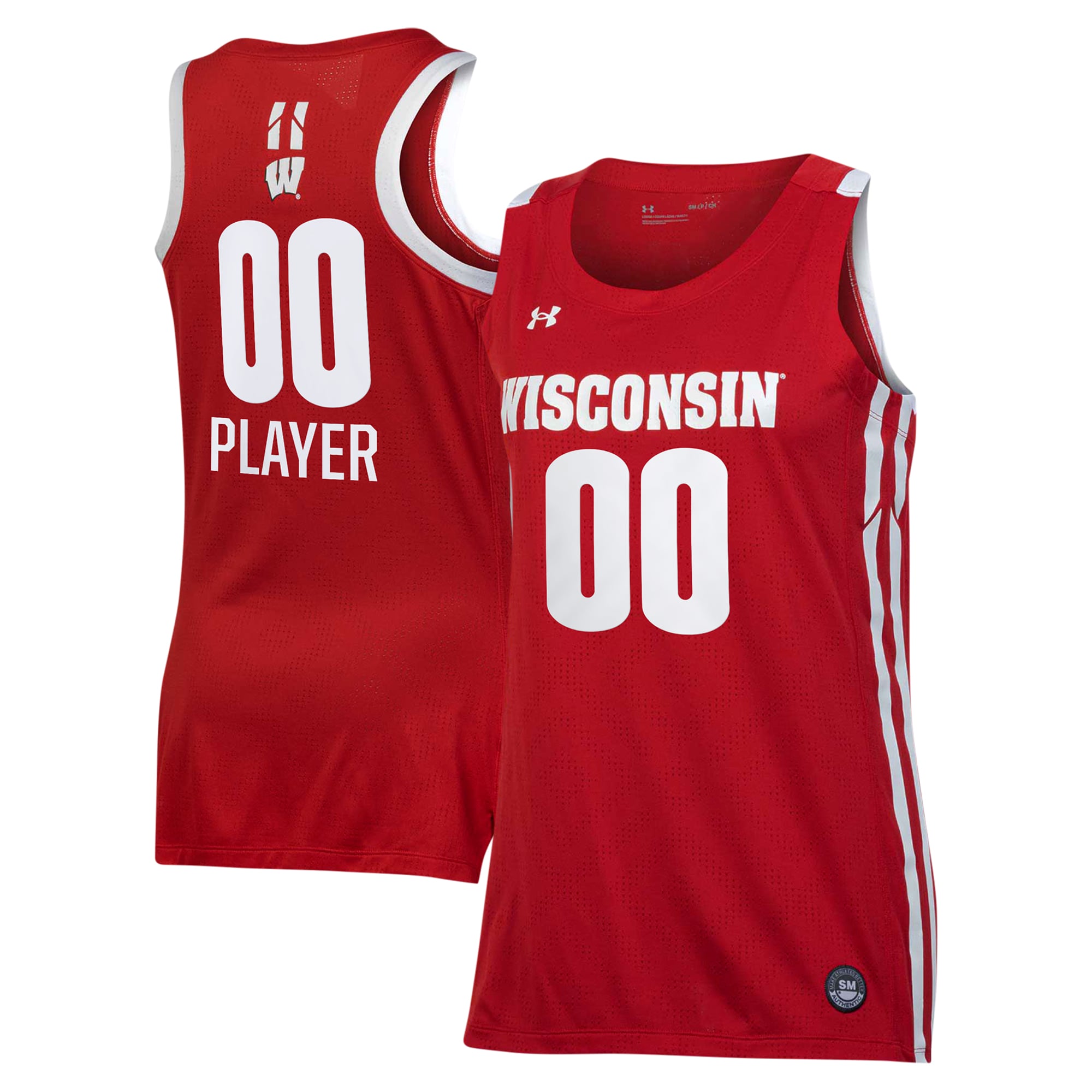 Wisconsin Badgers Women's Women's Basketball Jersey Red - front and back view