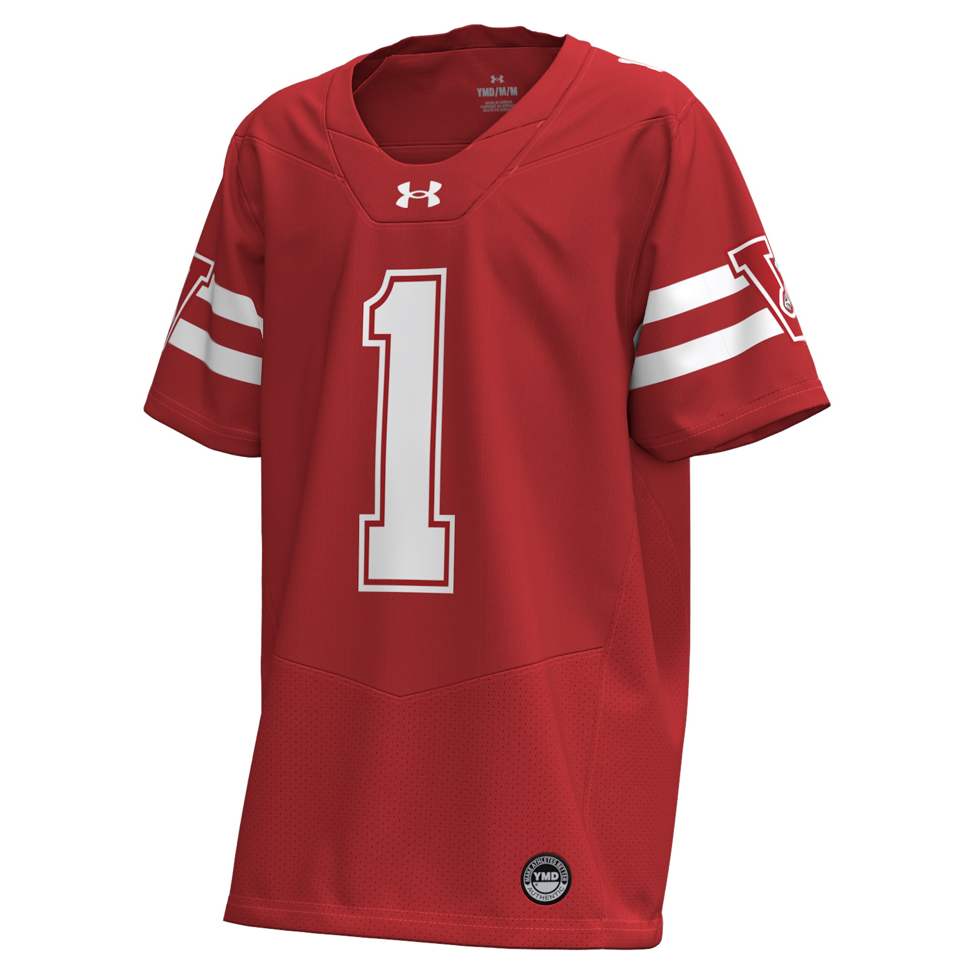 #1 Wisconsin Badgers Youth 1980 Throwback Home Jersey Red - front view