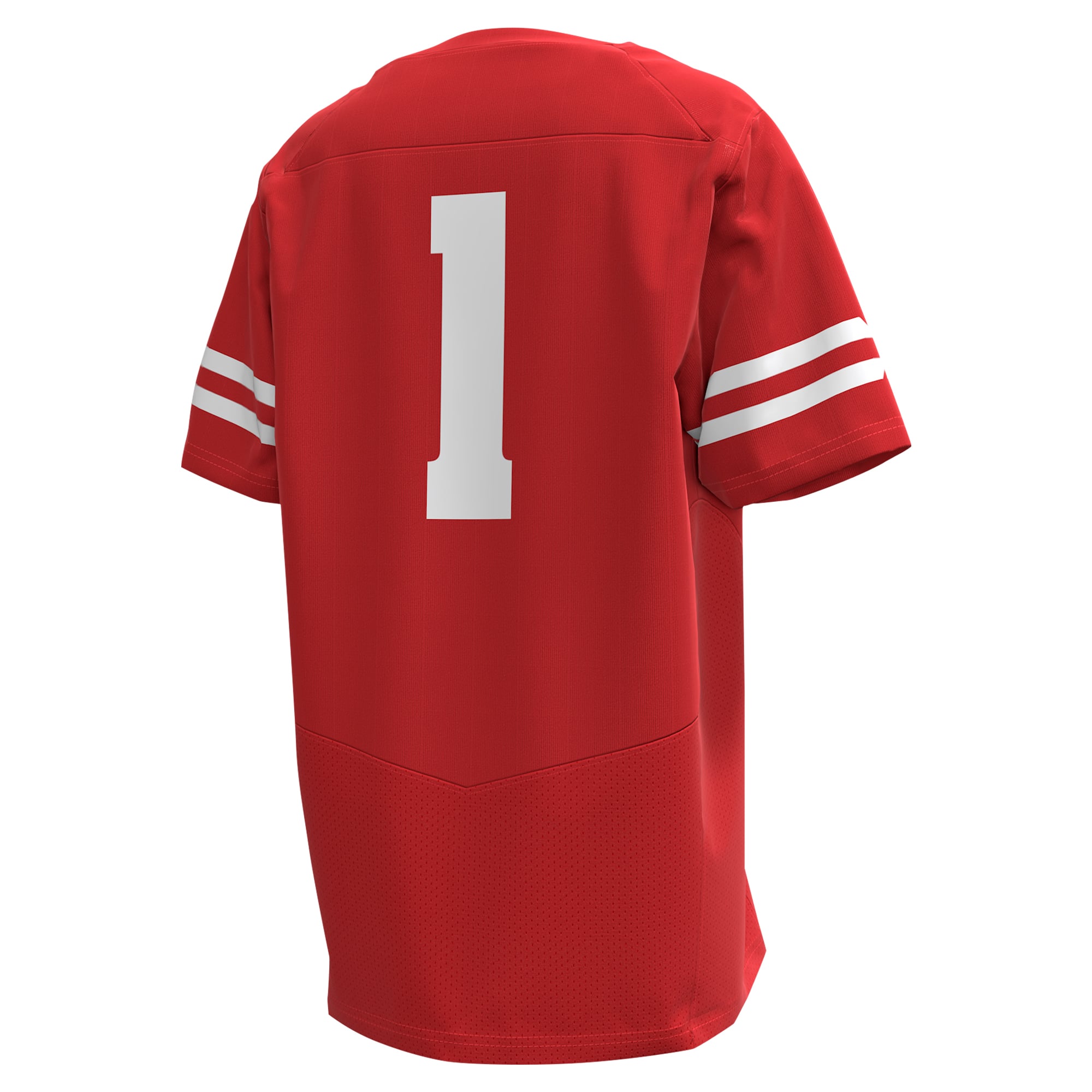 #1 Wisconsin Badgers Youth Football Jersey Red - back view
