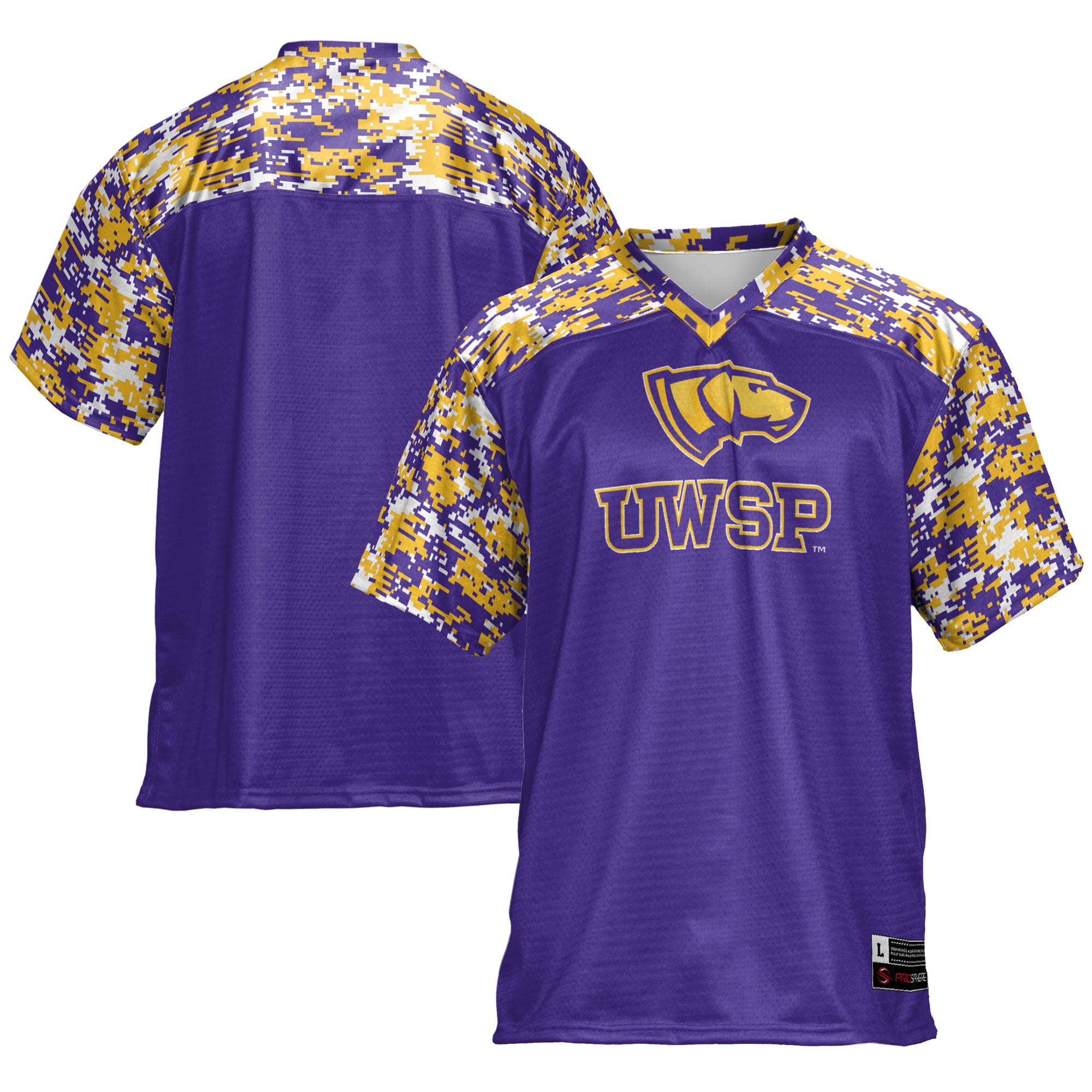 Wisconsin-Stevens Point Pointers Football Jersey Purple - front and back view