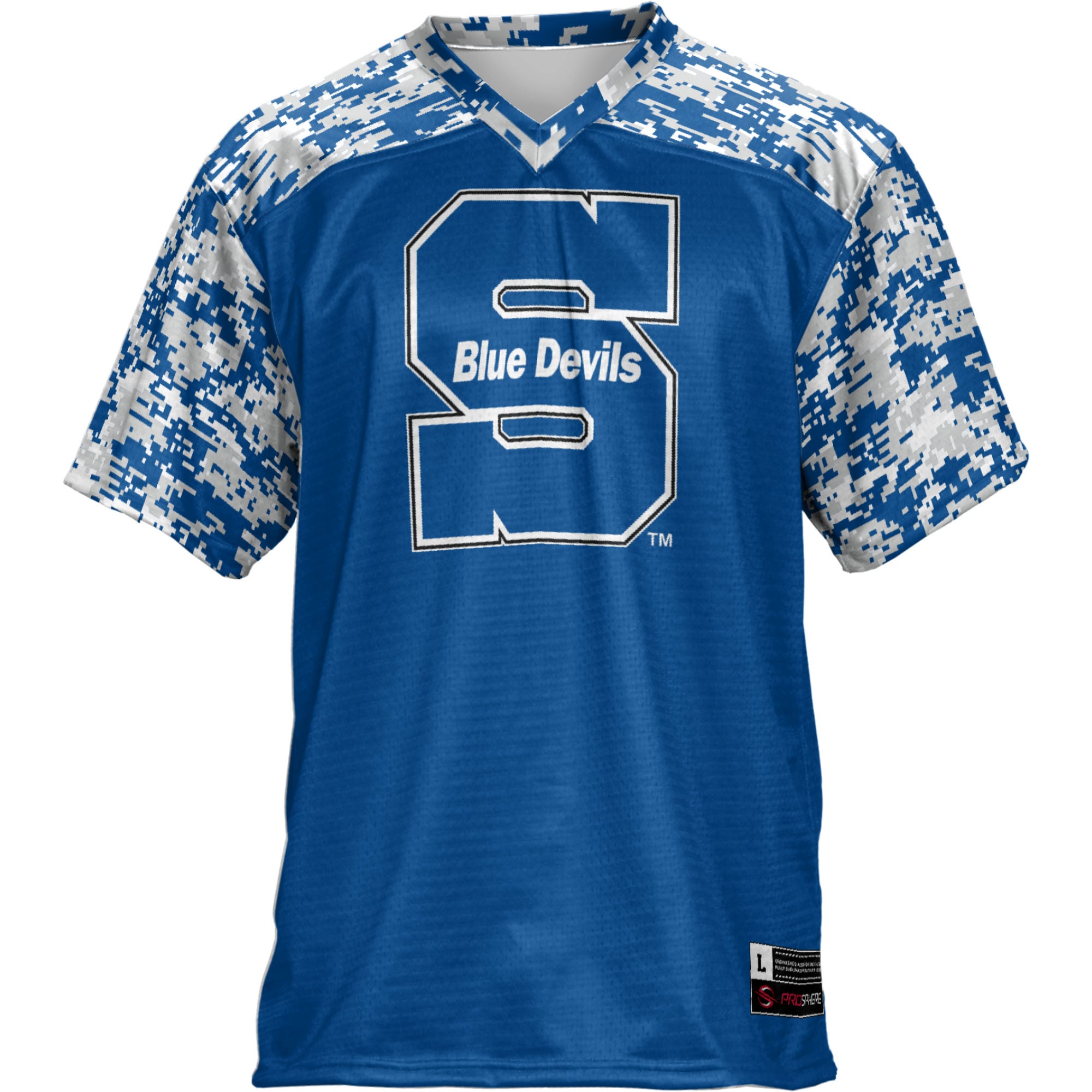 Wisconsin Stout Blue Devils Football Jersey Blue - front view