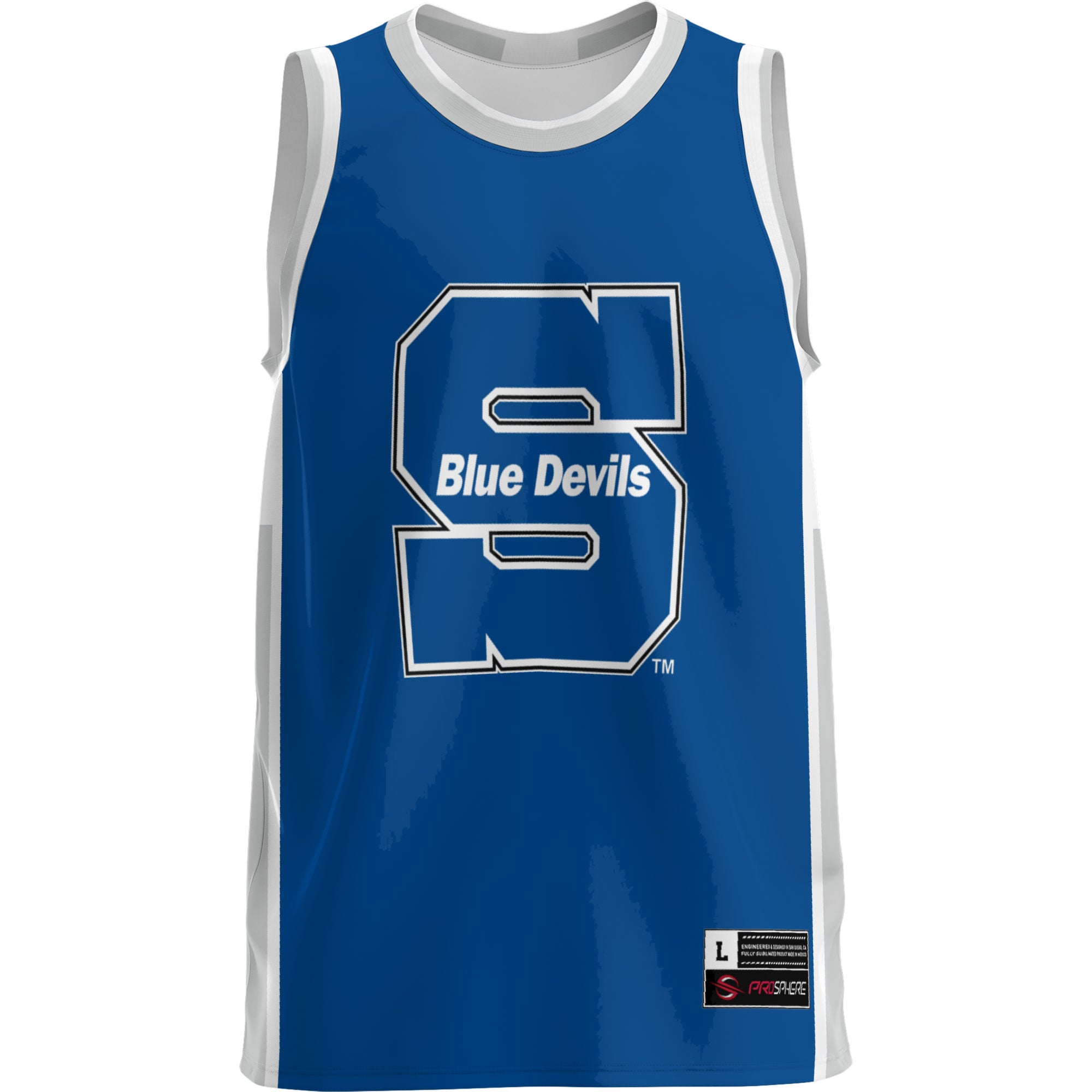 Wisconsin Stout Blue Devils Lightweight Basketball Jersey Blue - front view
