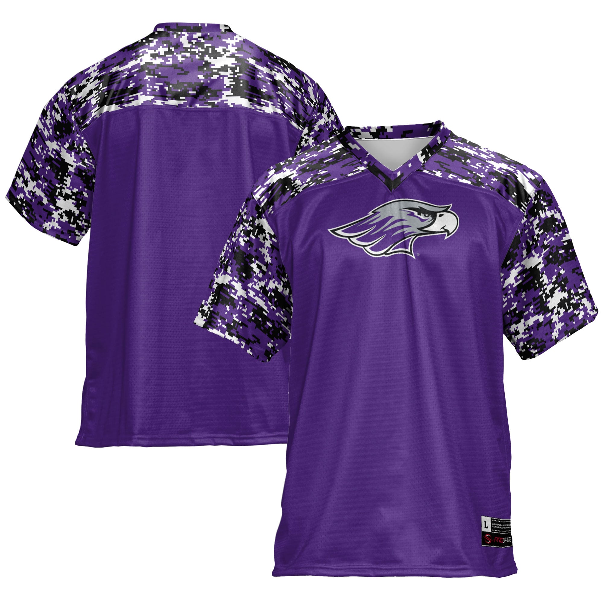 Wisconsin-Whitewater Warhawks Football Jersey Purple - front and back view