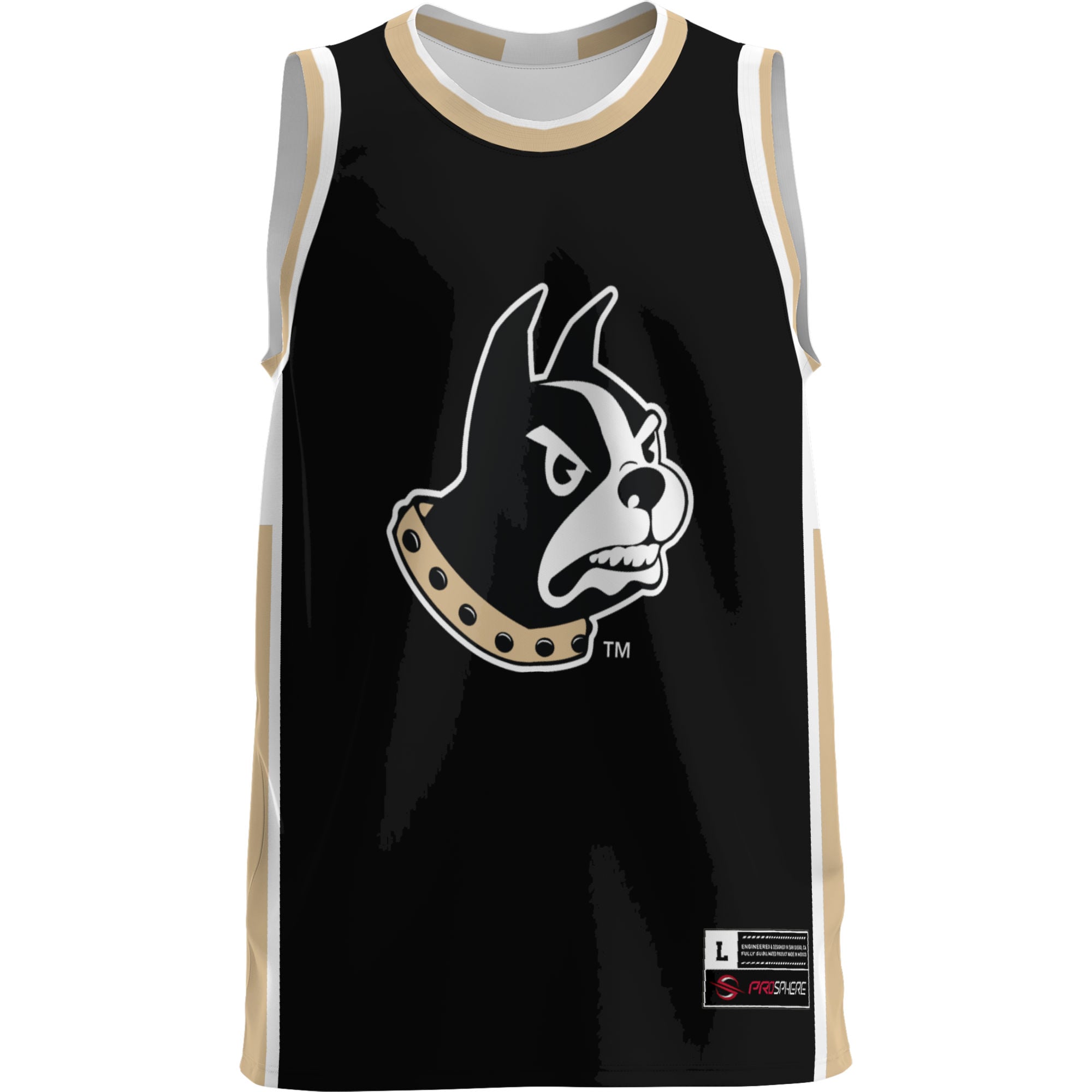 Wofford Terriers Lightweight Basketball Jersey Gold - front view
