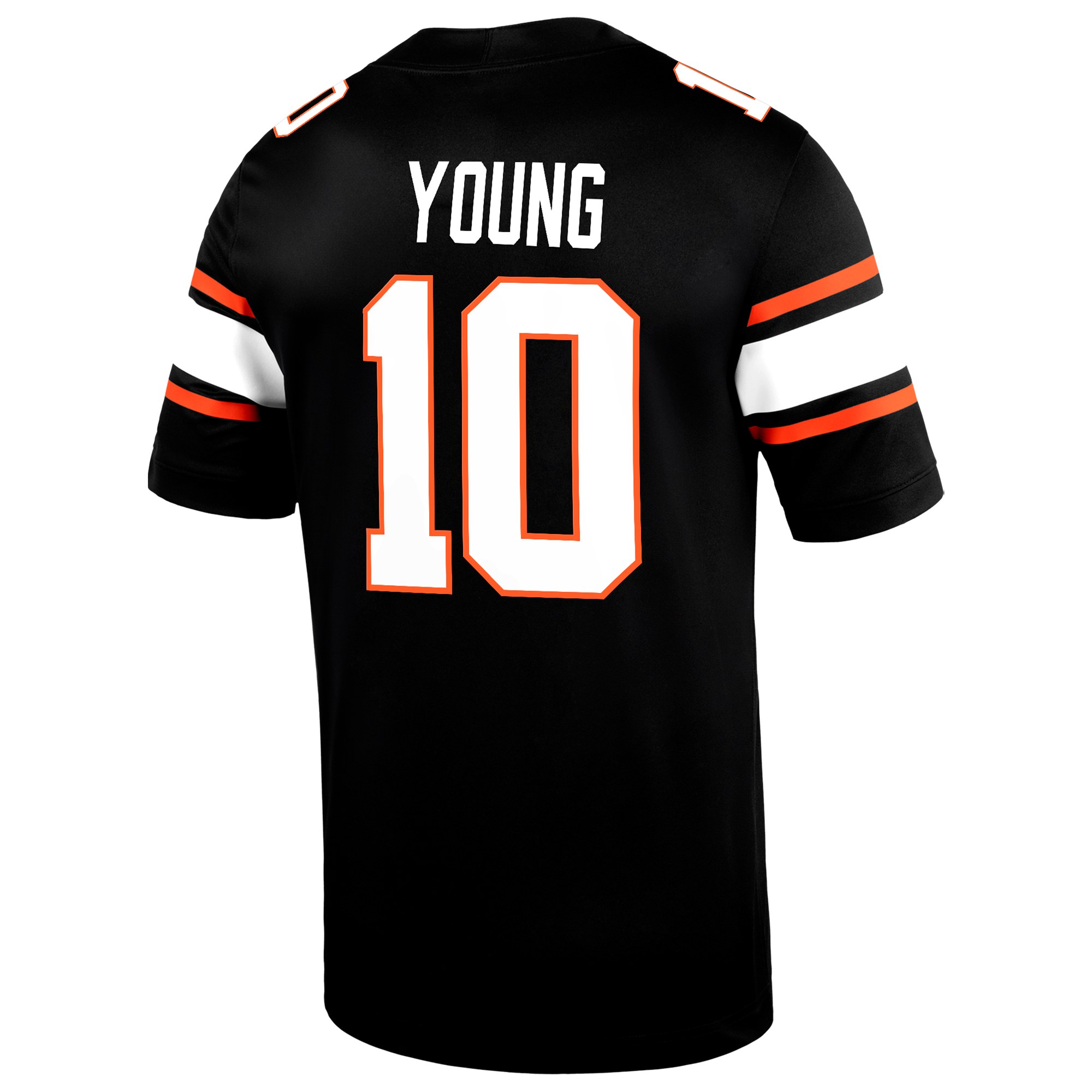 Wyatt Young Oklahoma State Cowboys Alternate Jersey Black - back view
