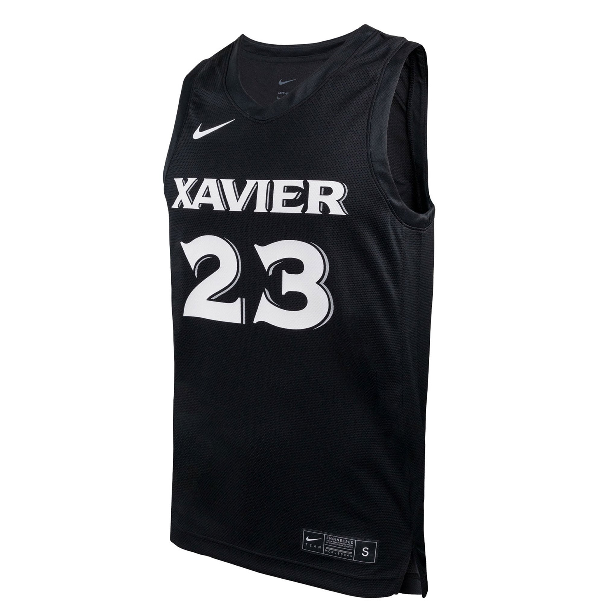 #23 Xavier Musketeers Basketball Jersey Black - front view