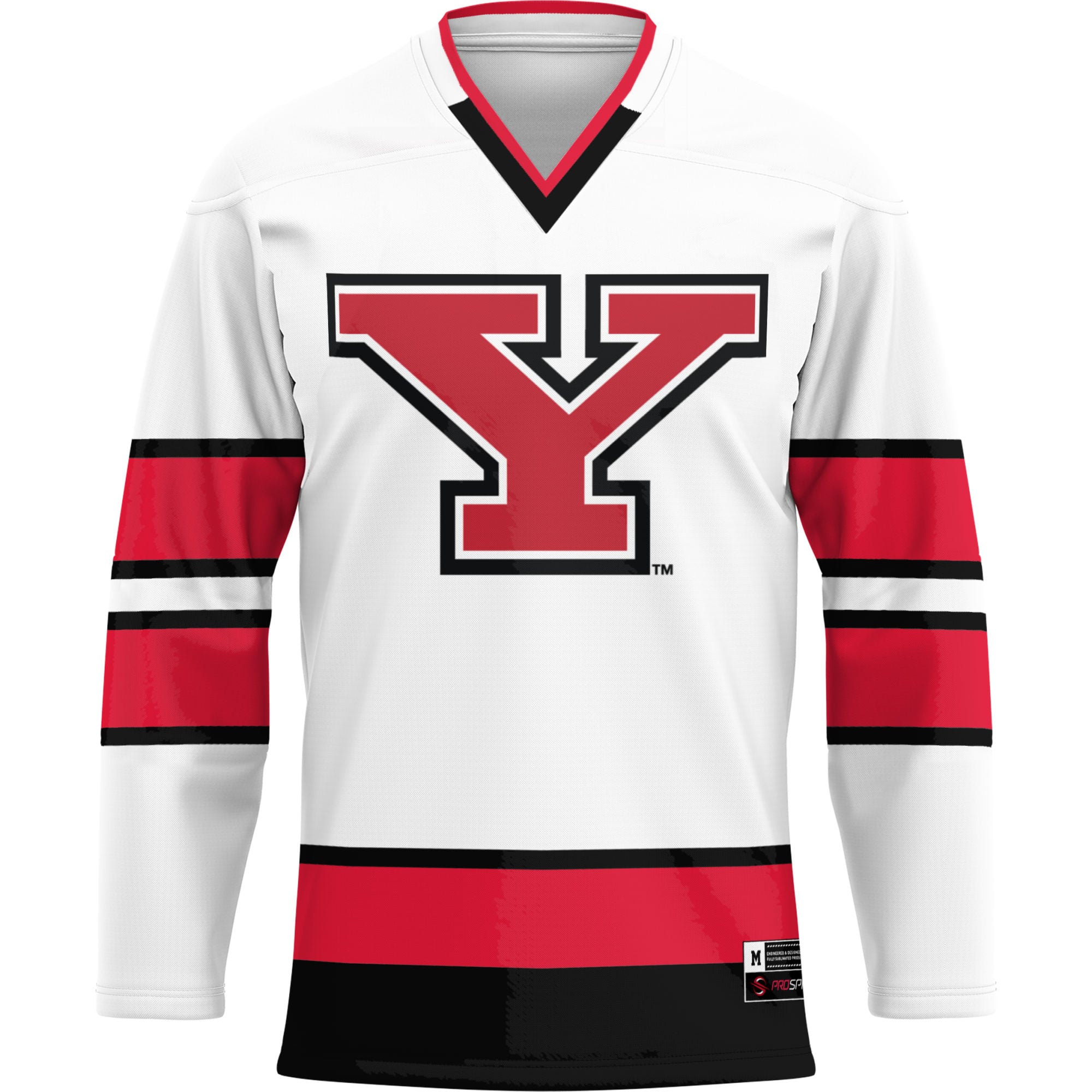 Youngstown State Penguins Hockey Jersey White - front view