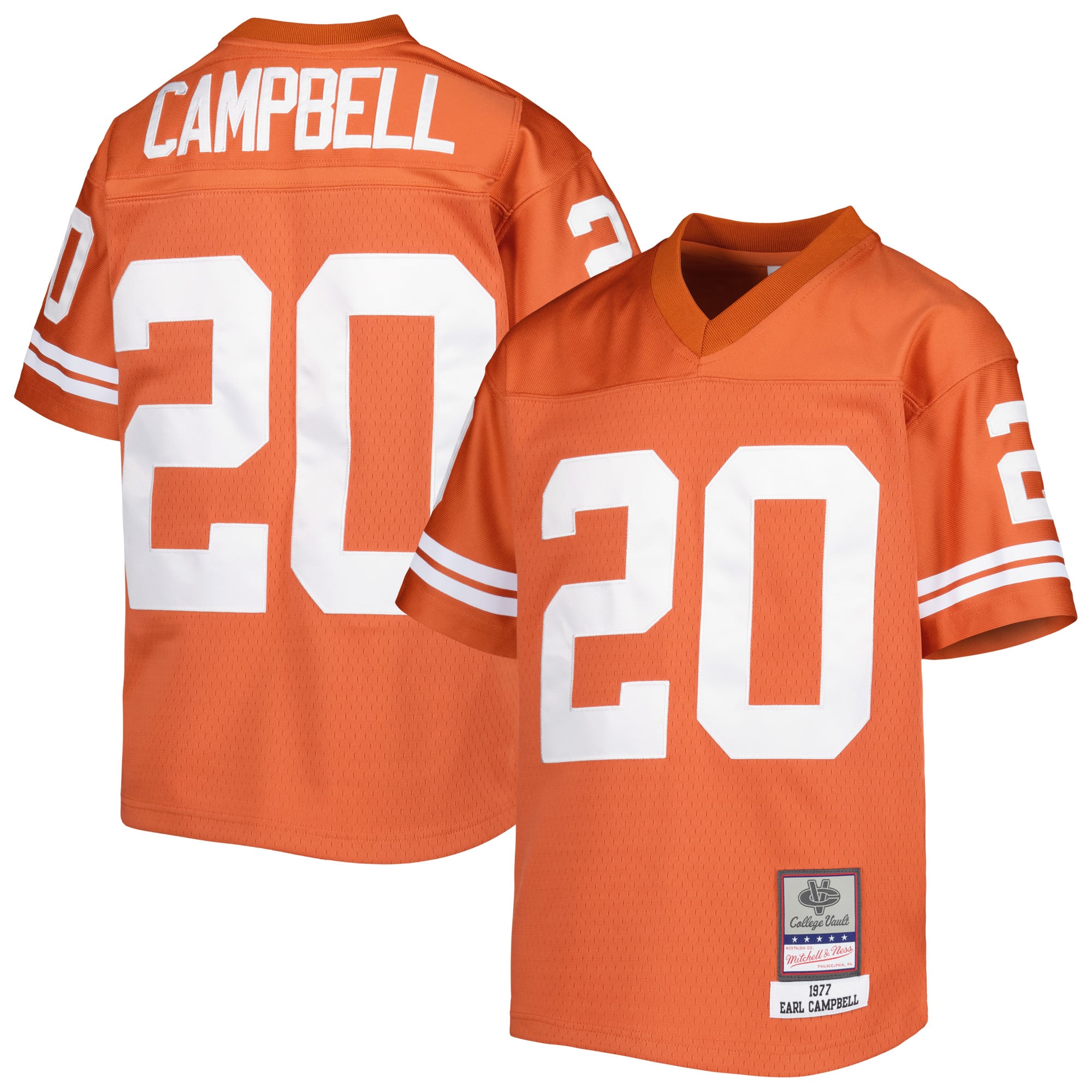 Earl Campbell Texas Longhorns Youth Football Jersey Orange