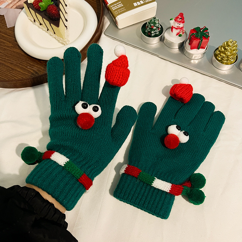Christmas Reindeer Knit Gloves – Cute Holiday Winter Gloves