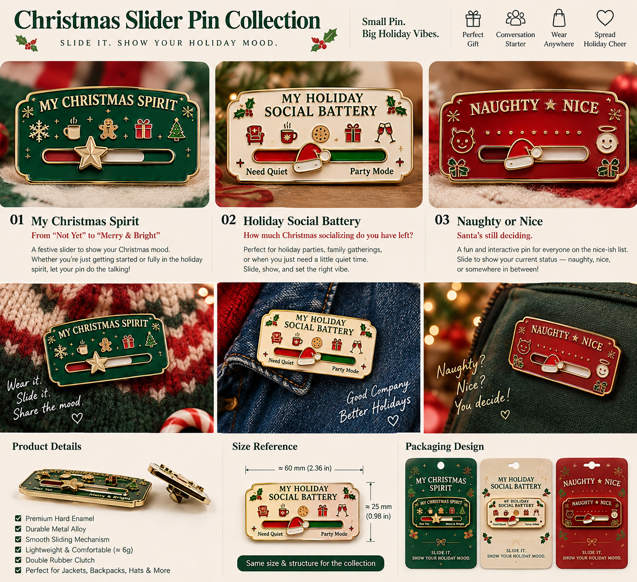 My Christmas Spirit – Interactive Christmas Mood Slider Pin