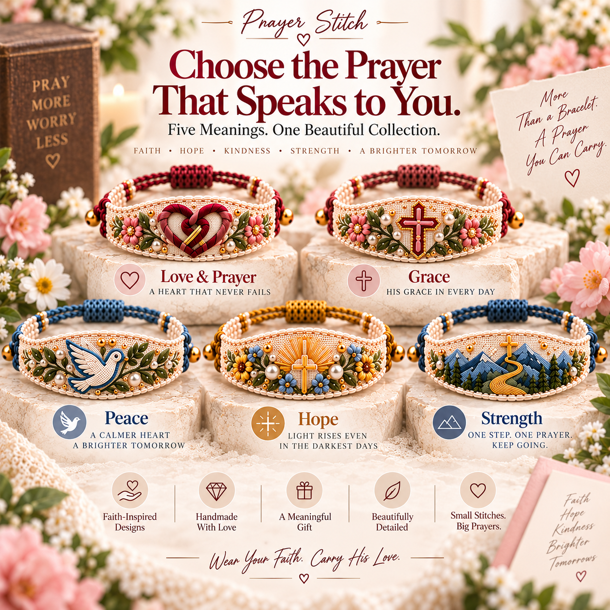 Prayer Stitch DIY Prayer Bracelet Kit – A Little Prayer in Every Stitch