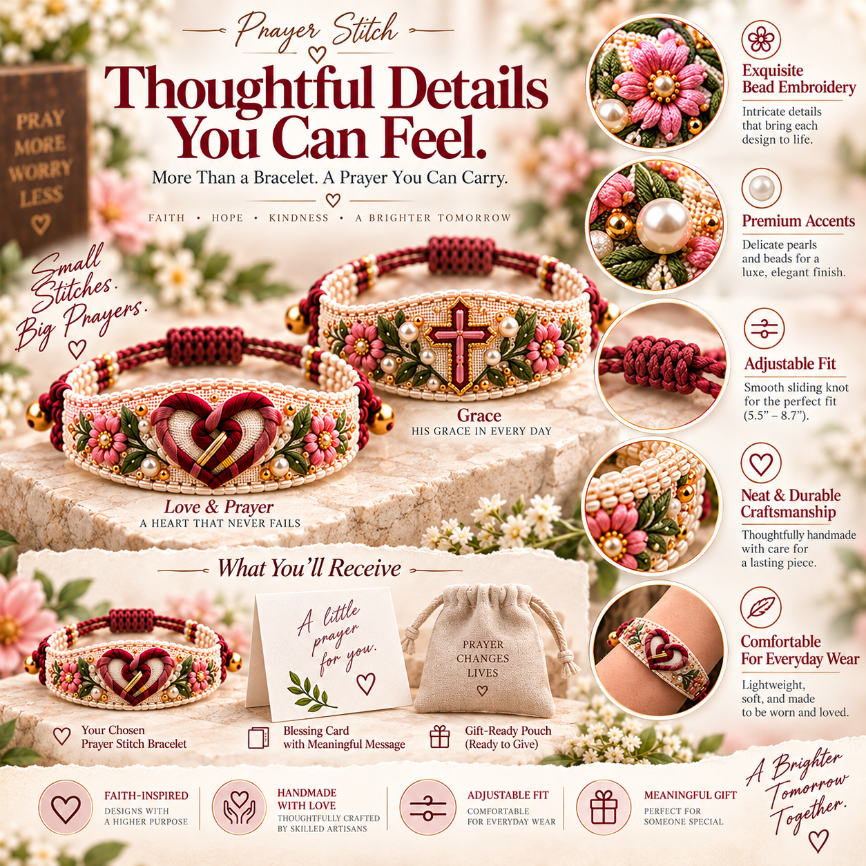 Prayer Stitch DIY Prayer Bracelet Kit – A Little Prayer in Every Stitch