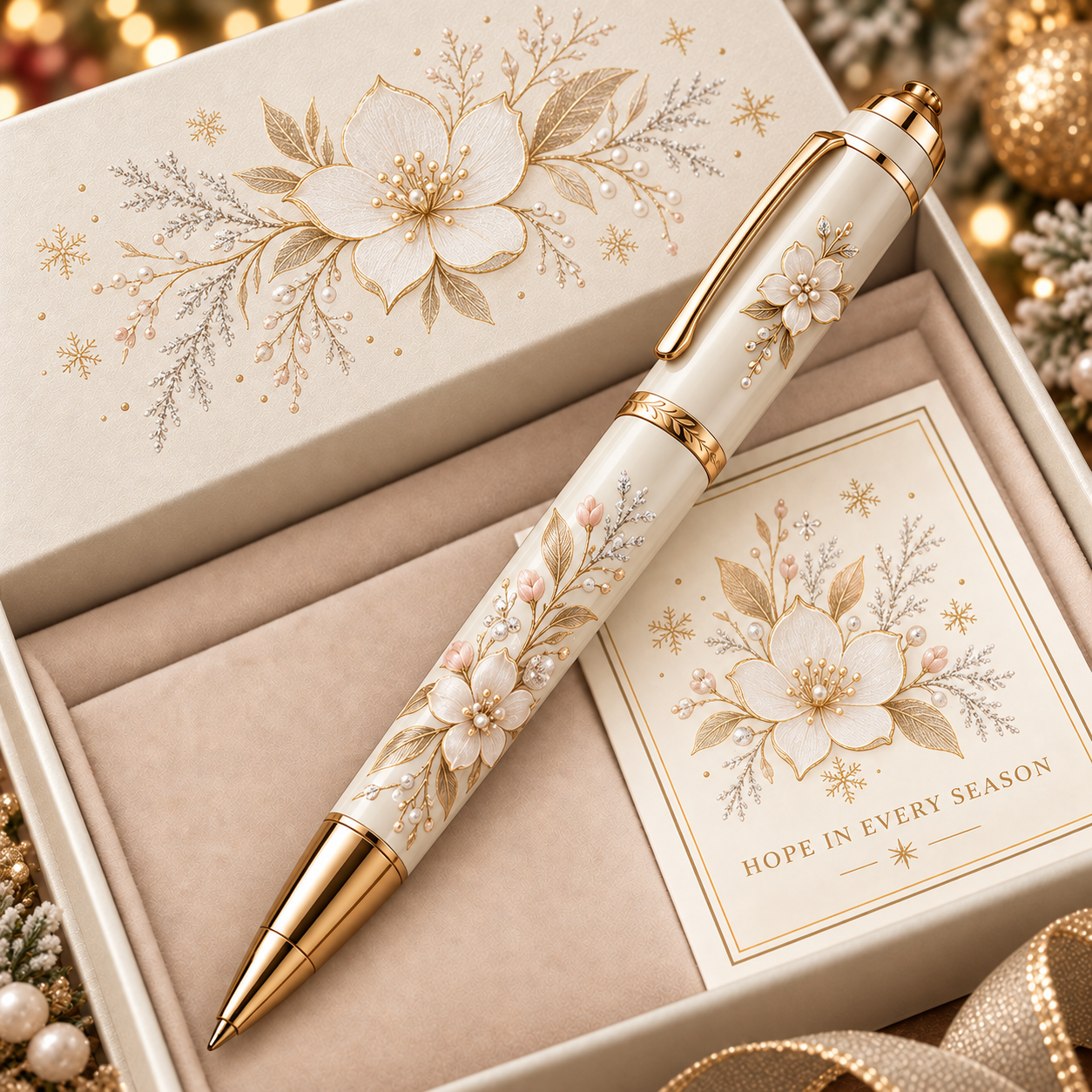 A Little Christmas Story in Bloom – Floral Keepsake Pen Collection