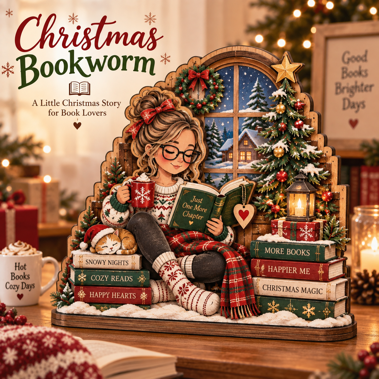 Christmas Bookworm — Cozy Reading Nook Collection