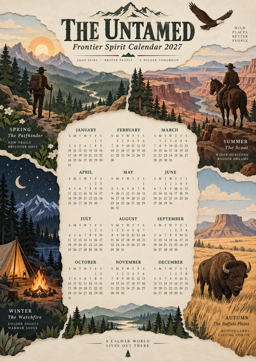 The Untamed 2027 — American Spirit Art Calendar