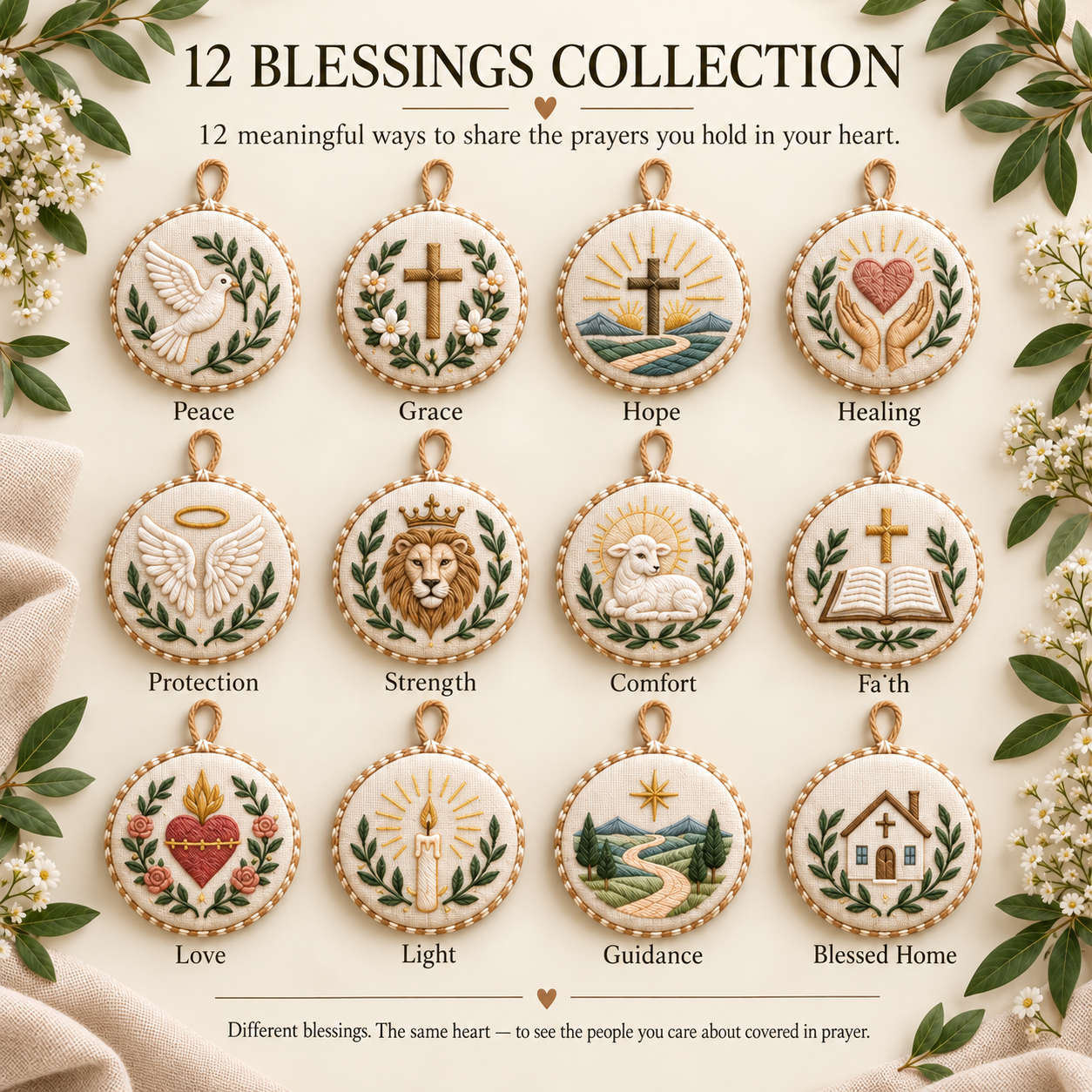 Prayer Blessing Embroidery Gift Kit – Handmade Christian Keepsakes