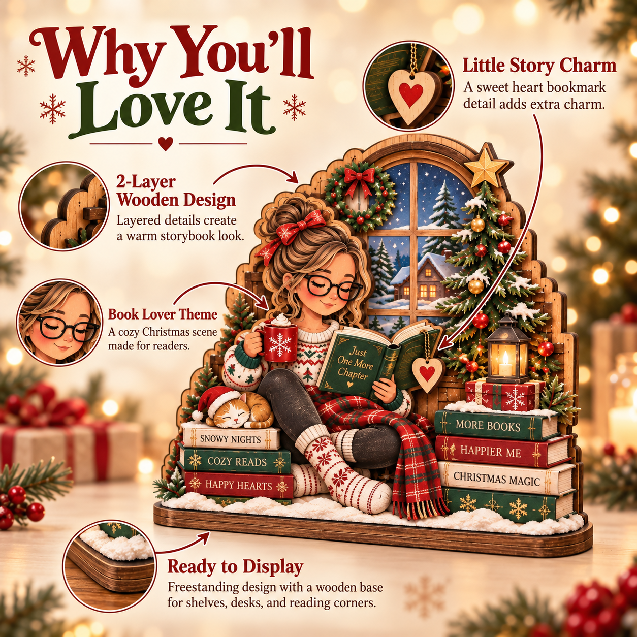 Christmas Bookworm — Cozy Reading Nook Collection