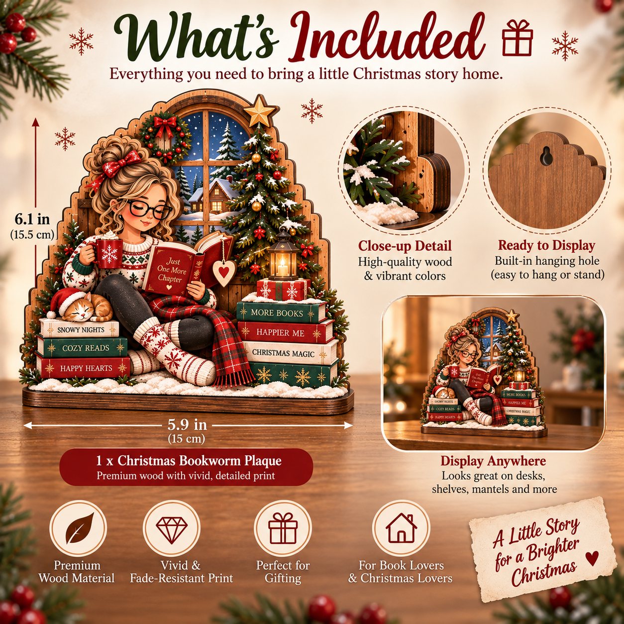 Christmas Bookworm — Cozy Reading Nook Collection