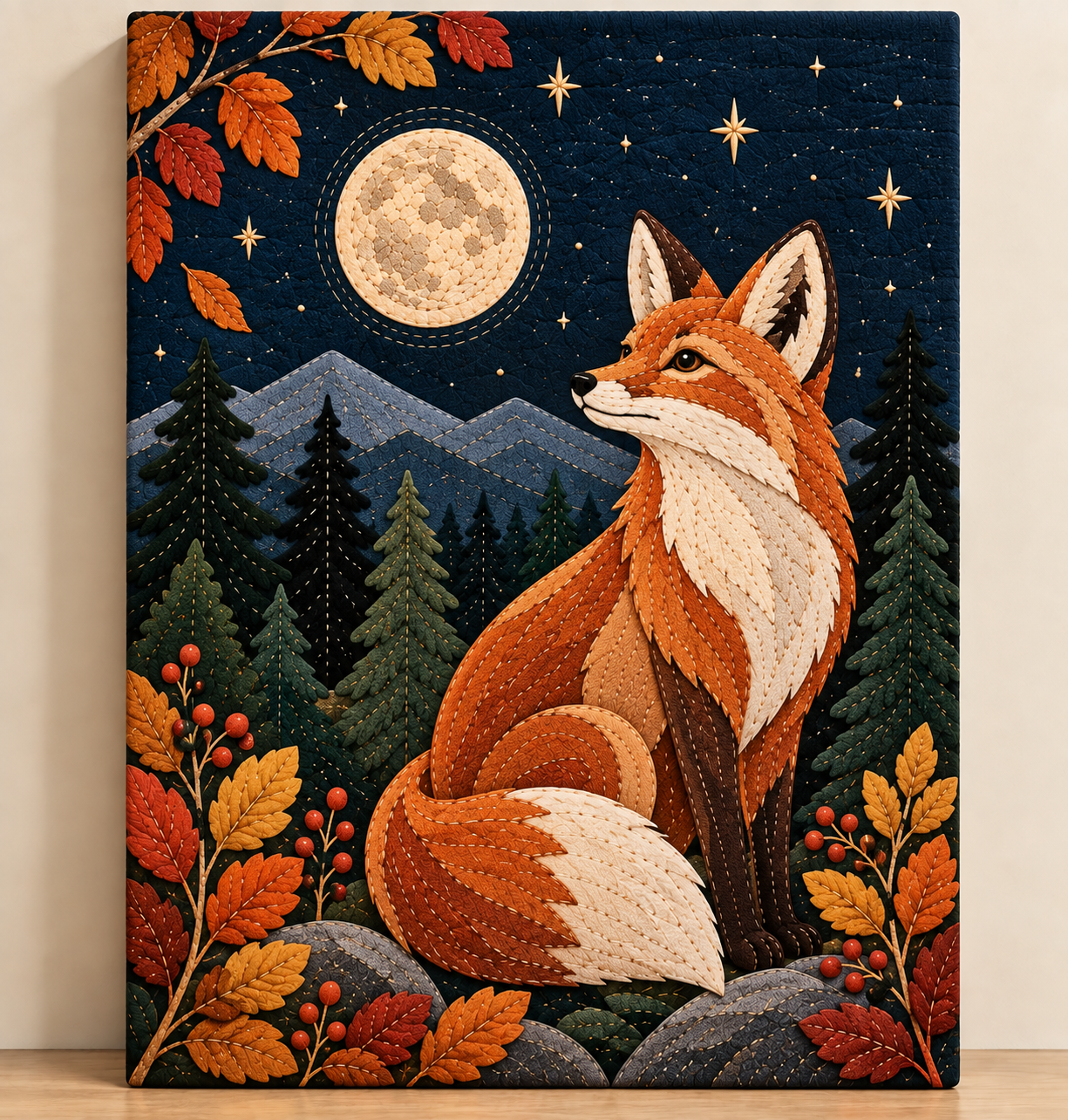 Whispering Wilds Layered Textile Art Kit – Beginner-Friendly DIY Craft for Adults