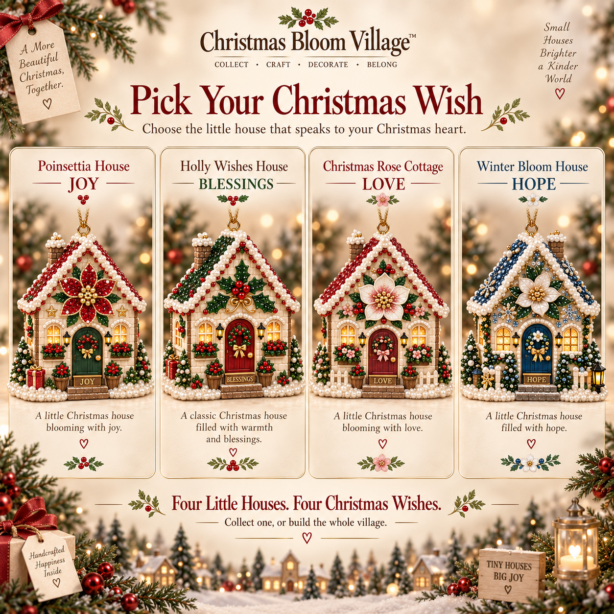 Christmas Bloom Village™ — DIY Jeweled Christmas House Ornament Kit