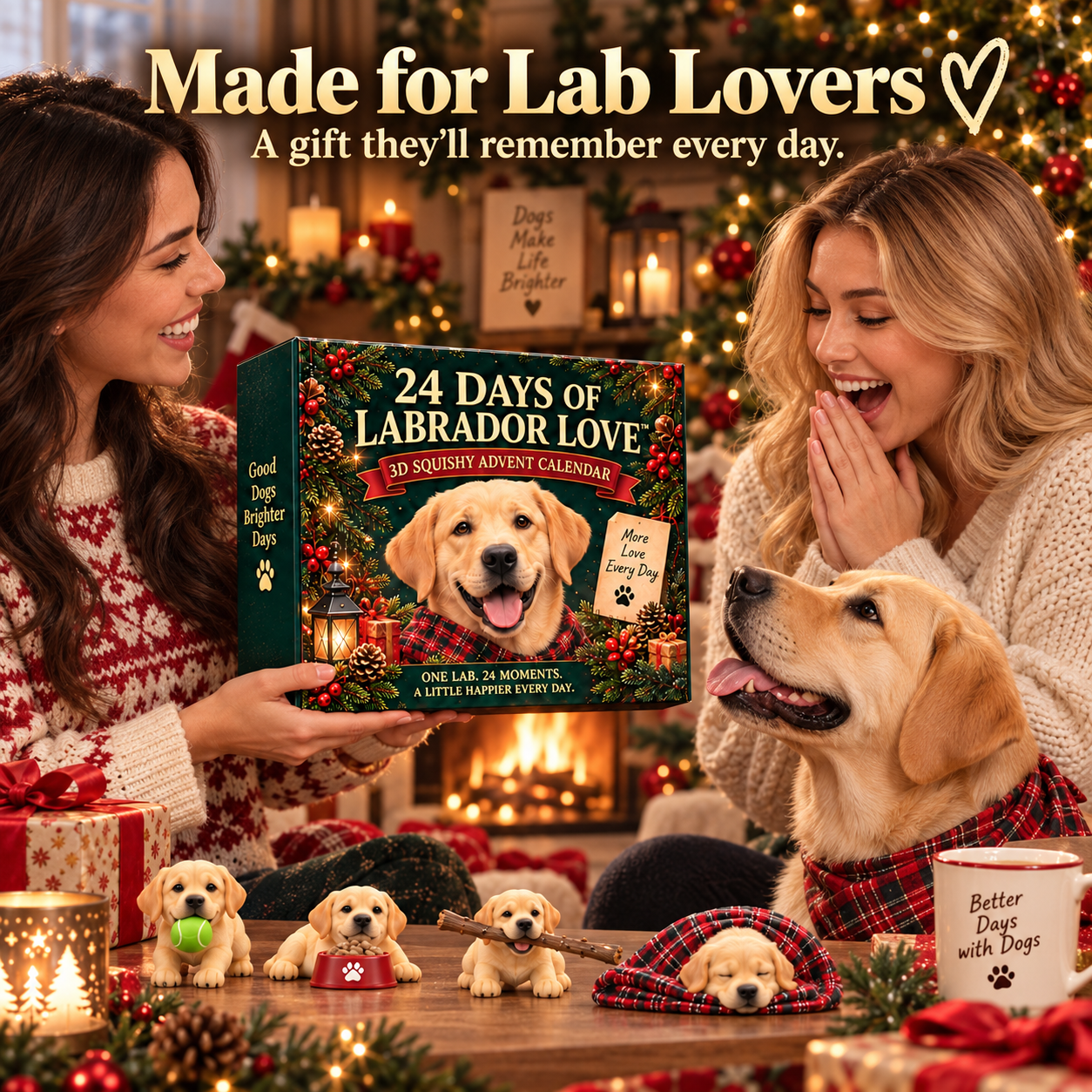 24 Days of Labrador Love™ – 24-Day 3D Squishy Advent Calendar