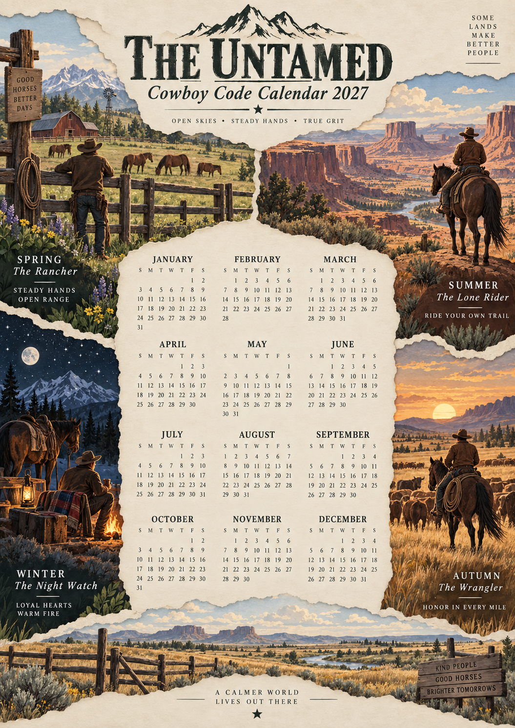 The Untamed 2027 — American Spirit Art Calendar