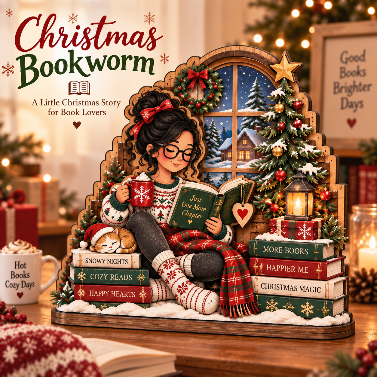 Christmas Bookworm — Cozy Reading Nook Collection